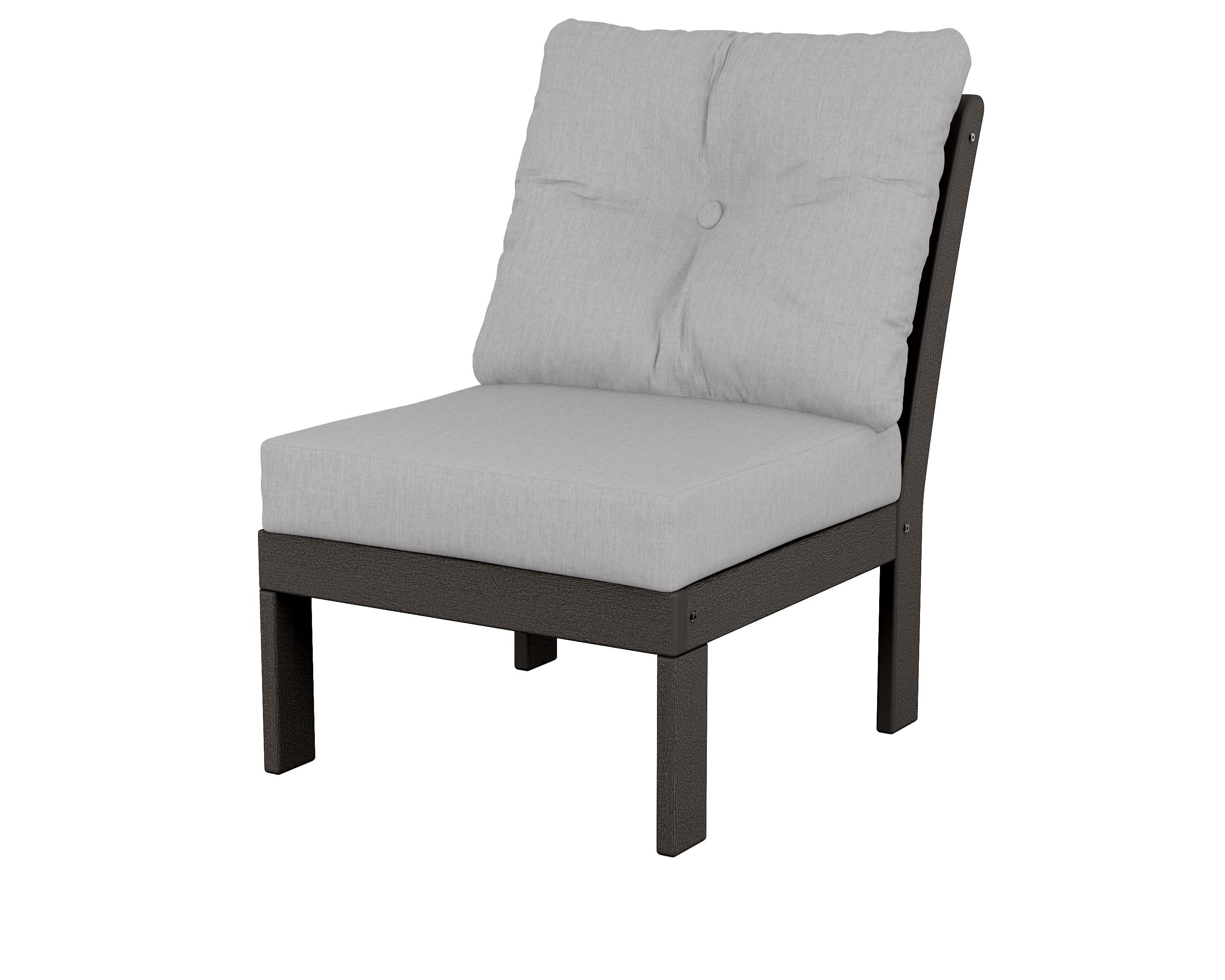 Vineyard Modular Armless Chair in Vintage Coffee / Granite