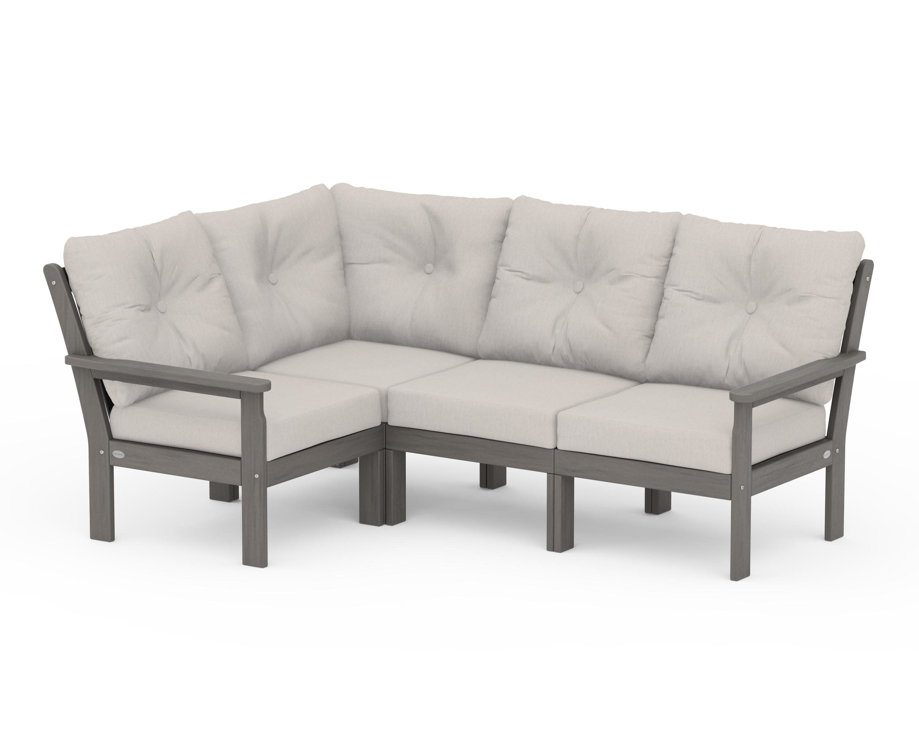 Vineyard 4-Piece Sectional in Driftwood / Cast Ash