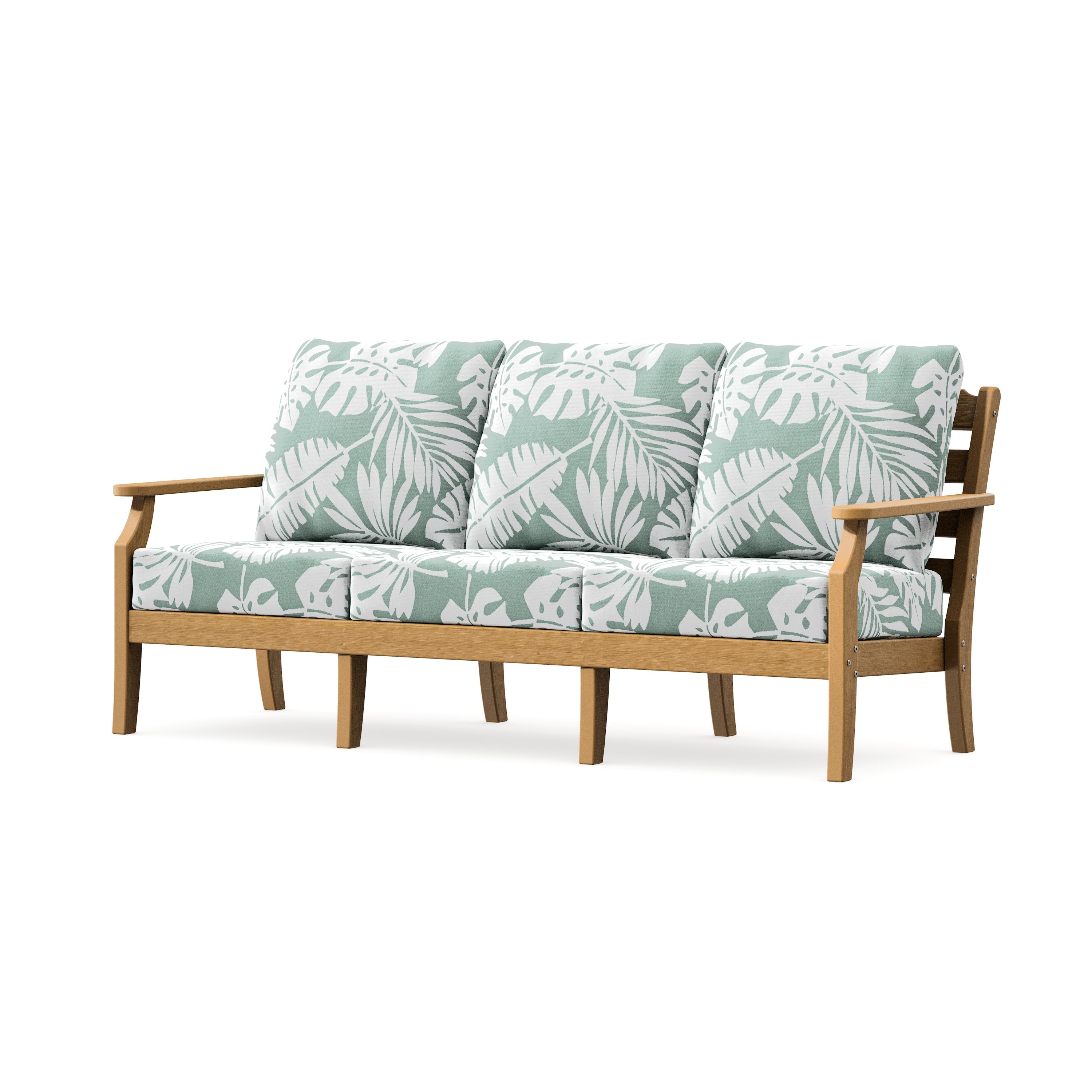 Savannah Deep Seating Sofa in Natural / Leaf Glacier Spa