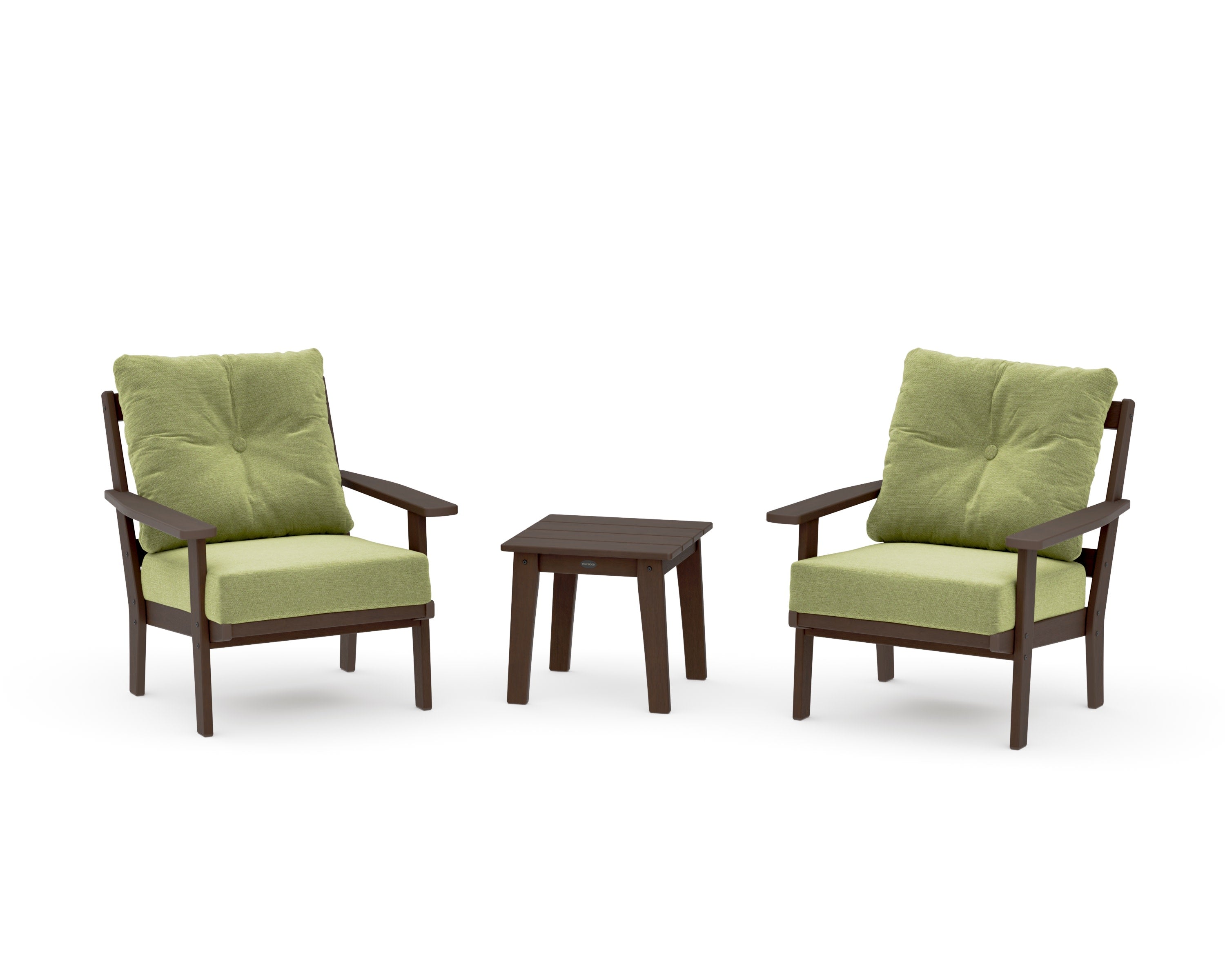 Oxford 3-Piece Deep Seating Set in Kona / Chartreuse Boucle