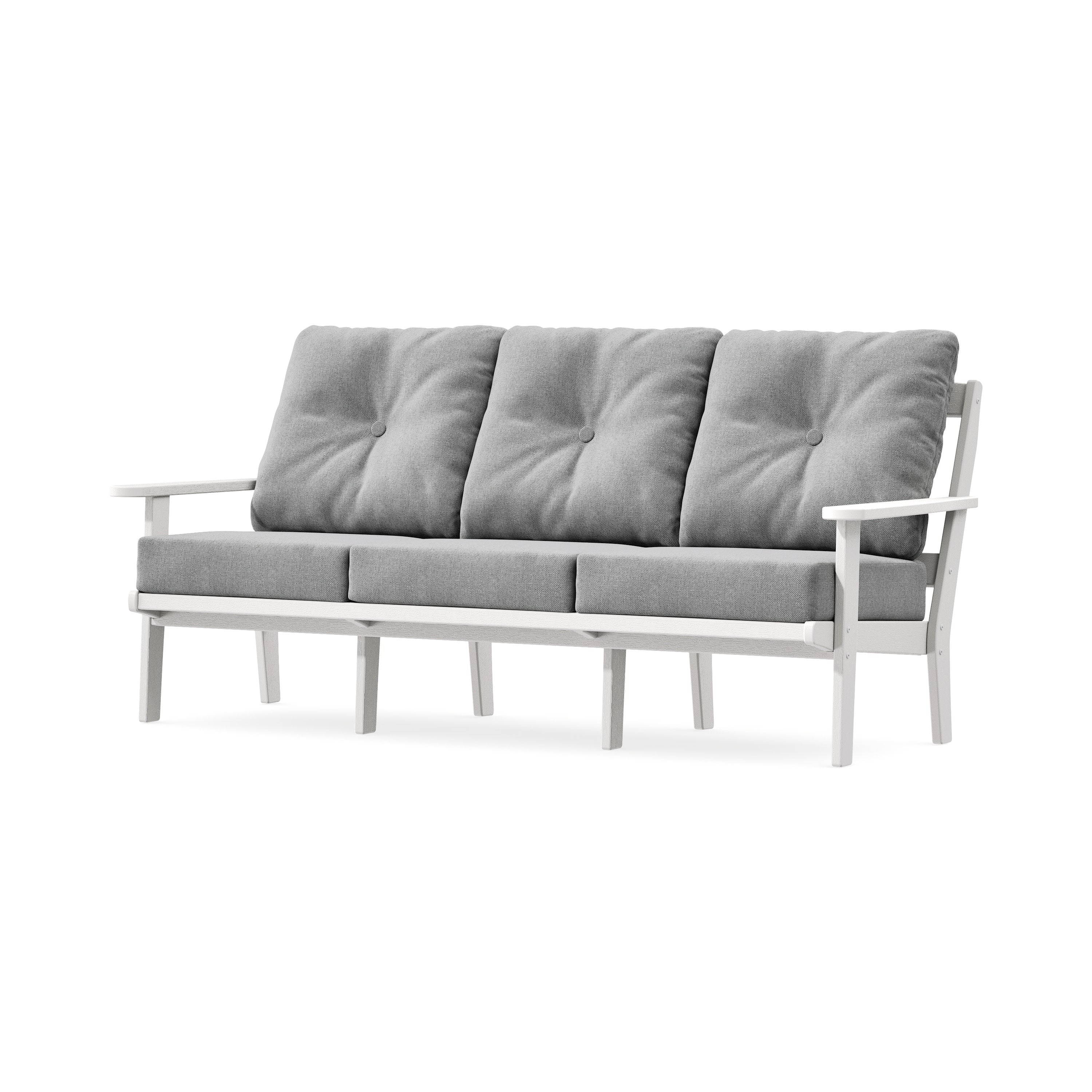 Mission Deep Seating Sofa in Vintage White / Grey Mist