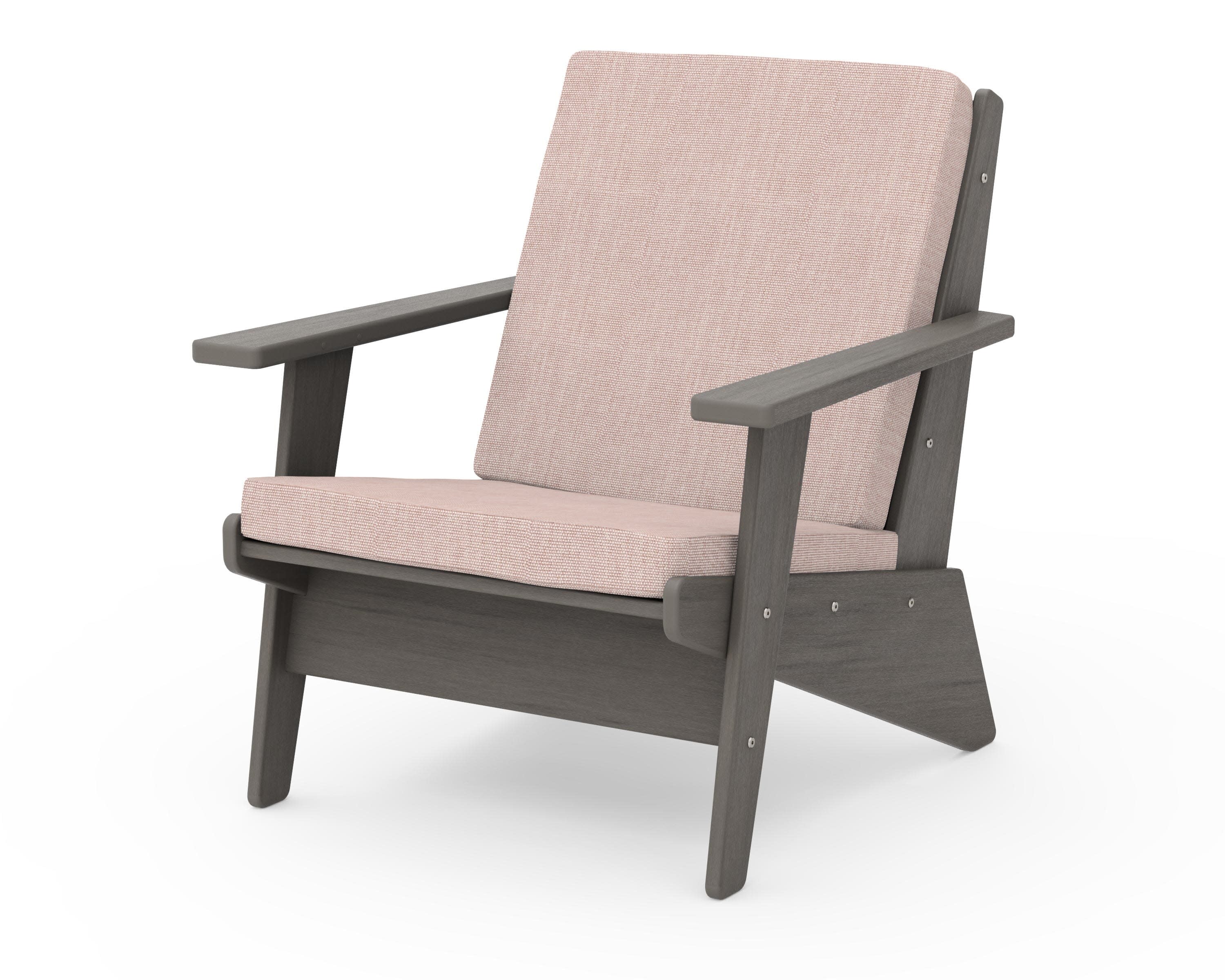 Riviera Modern Lounge Chair in Driftwood / Play Cameo