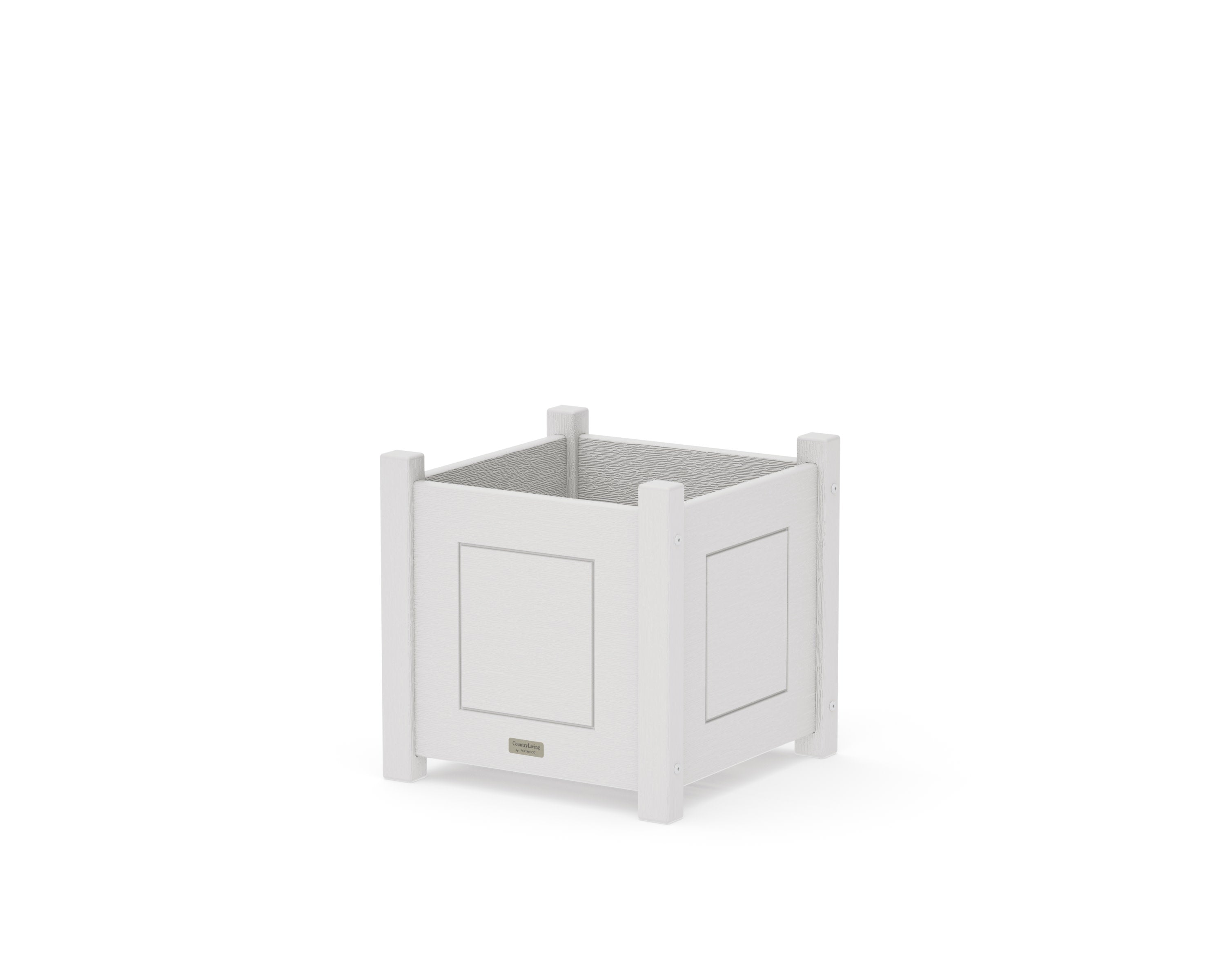 Country Living Square Planter Box in Vintage White