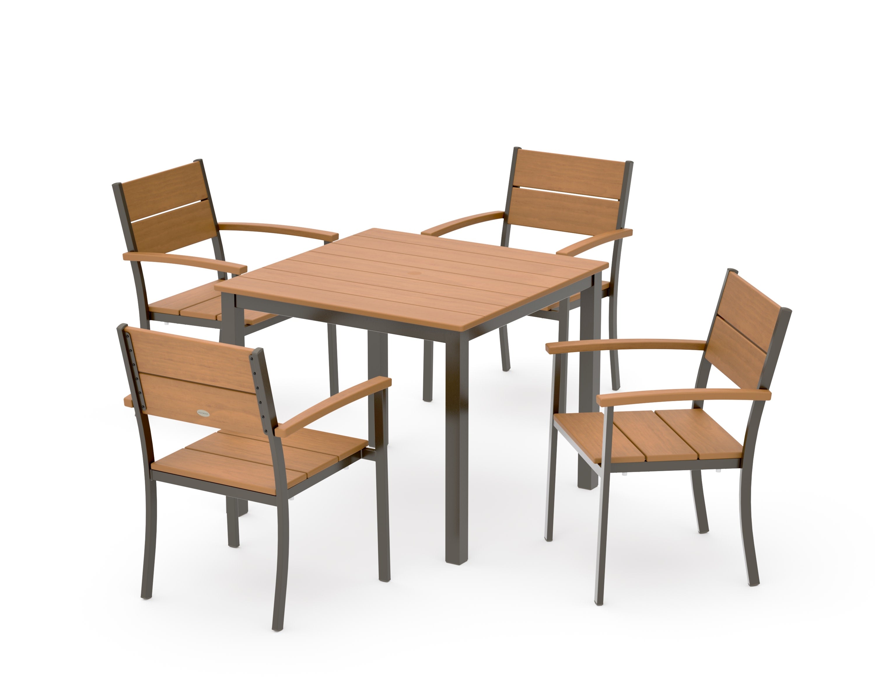 Main Street 5-Piece Dining Set in Bronze / Natural