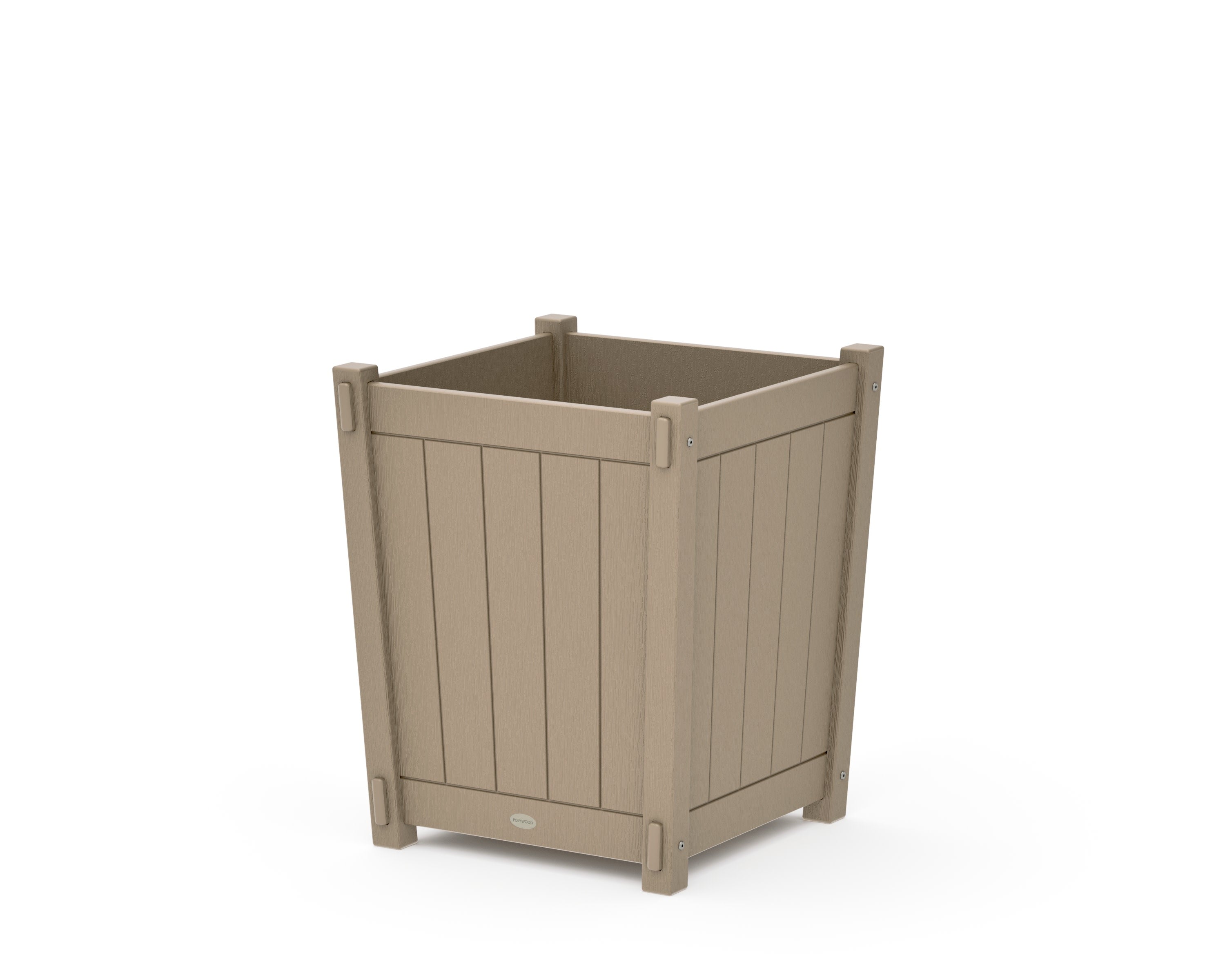 Vineyard Large Tapered Square Short Planter Box in Vintage Sahara