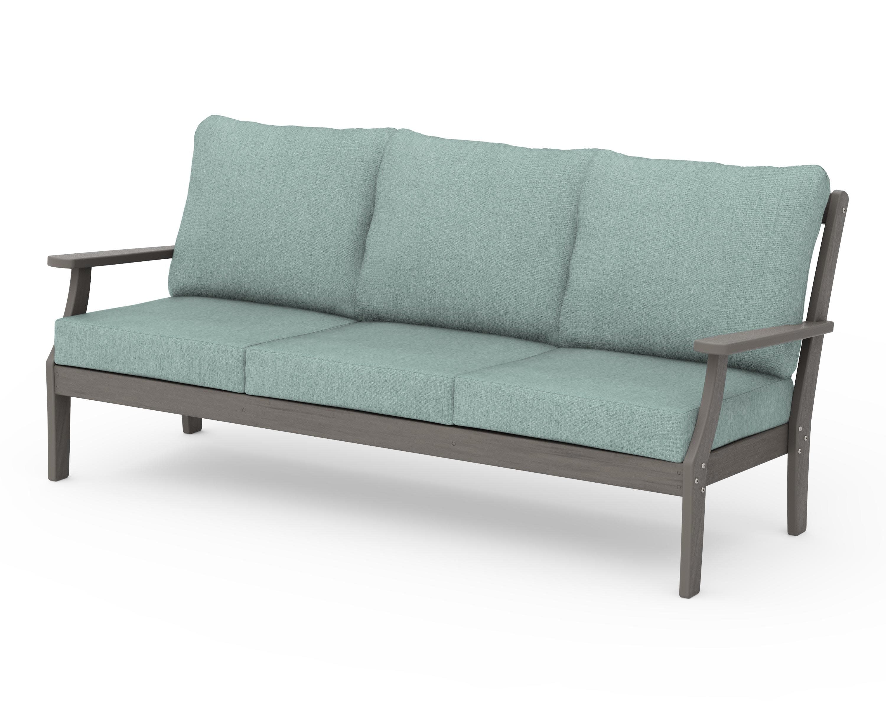 Braxton Deep Seating Sofa in Driftwood / Glacier Spa