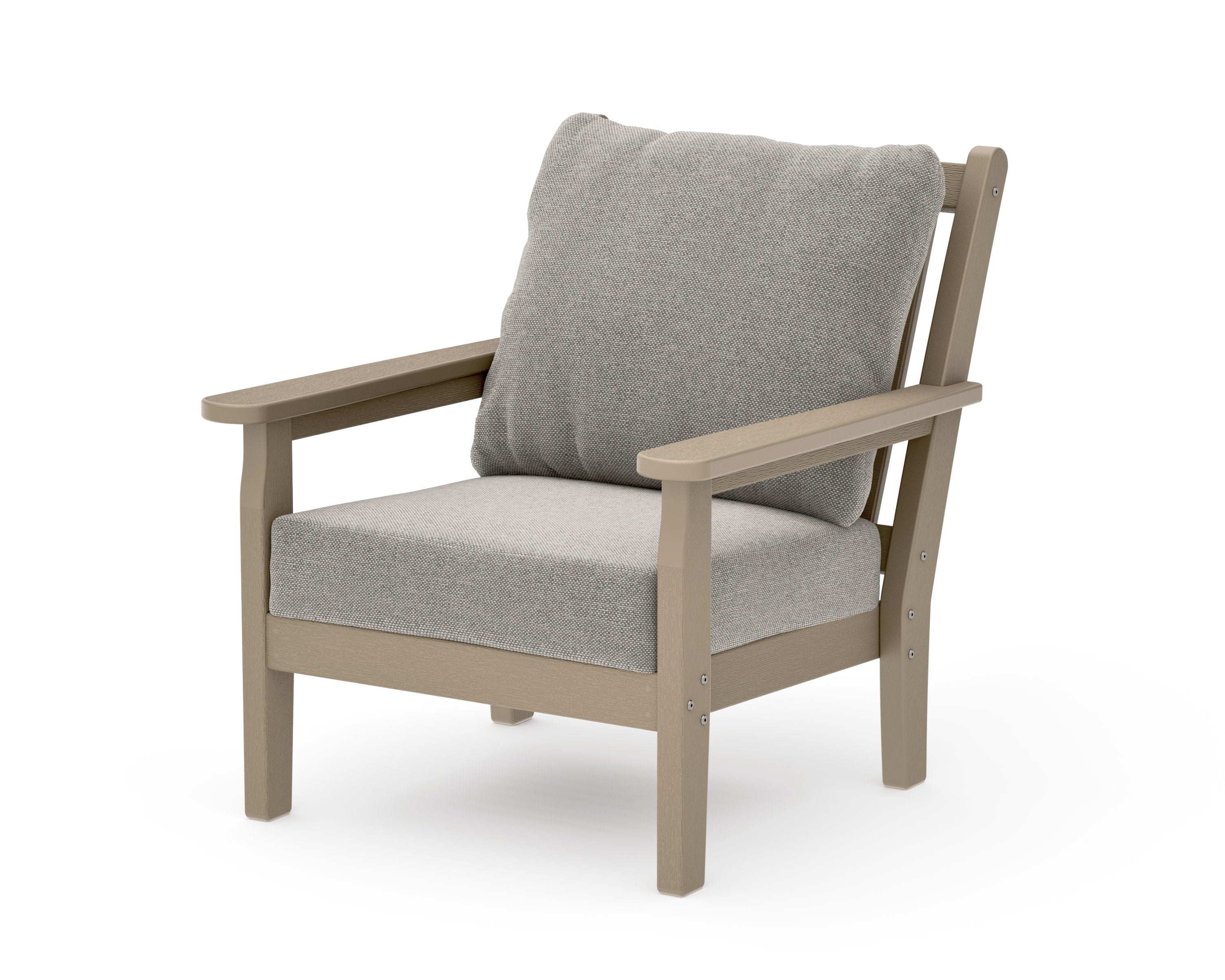 Chippendale Deep Seating Chair in Vintage Sahara / Weathered Tweed