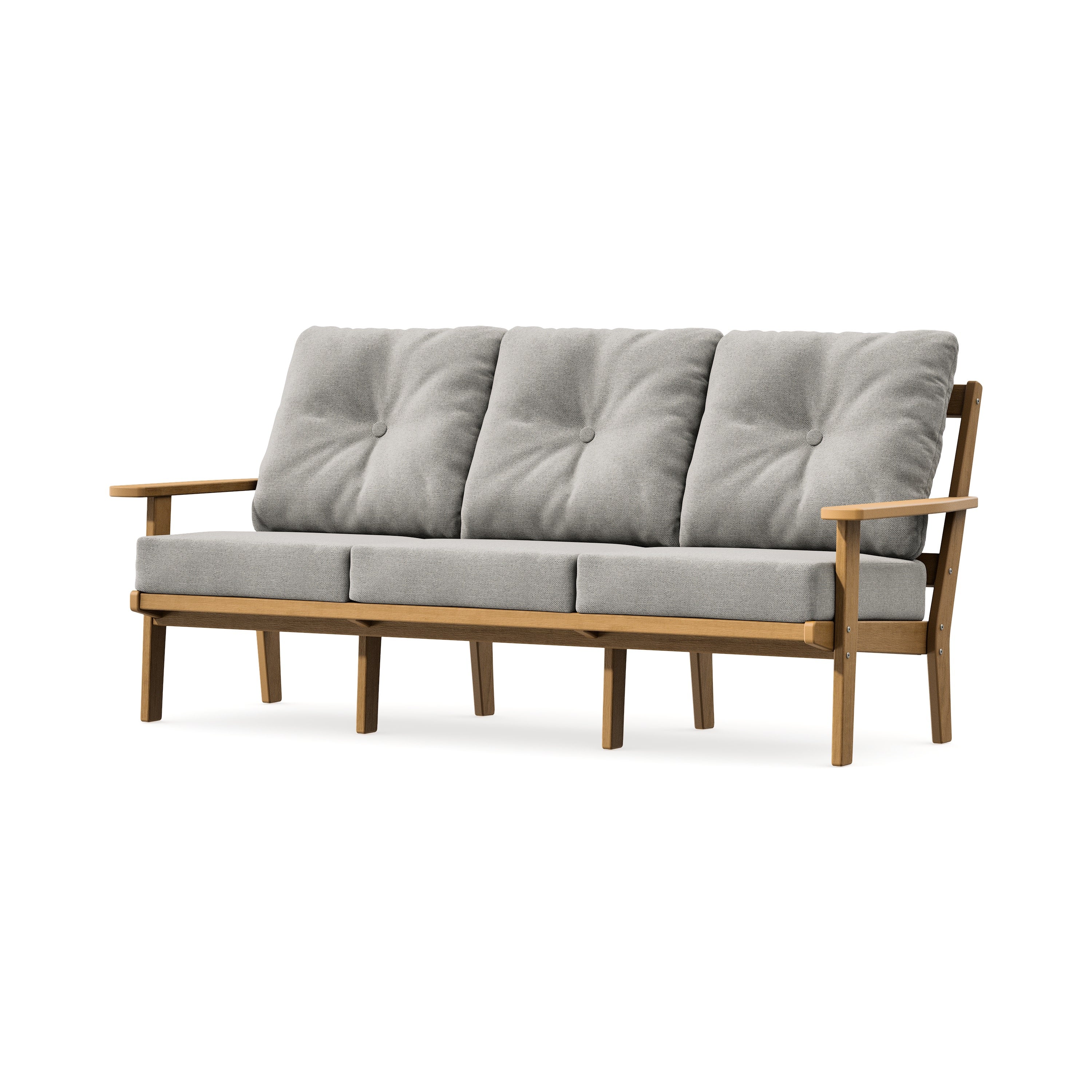 PrairieDeep Seating Sofa in Natural / Weathered Tweed