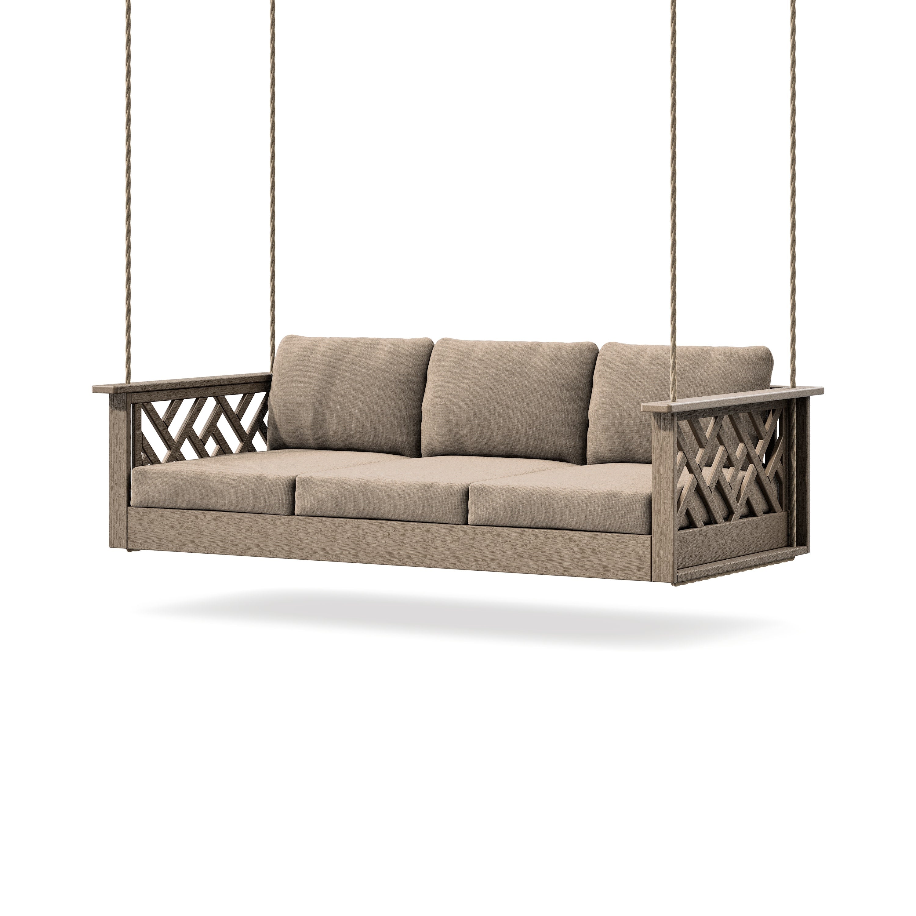 Chippendale Daybed Swing in Vintage Sahara / Spiced Burlap