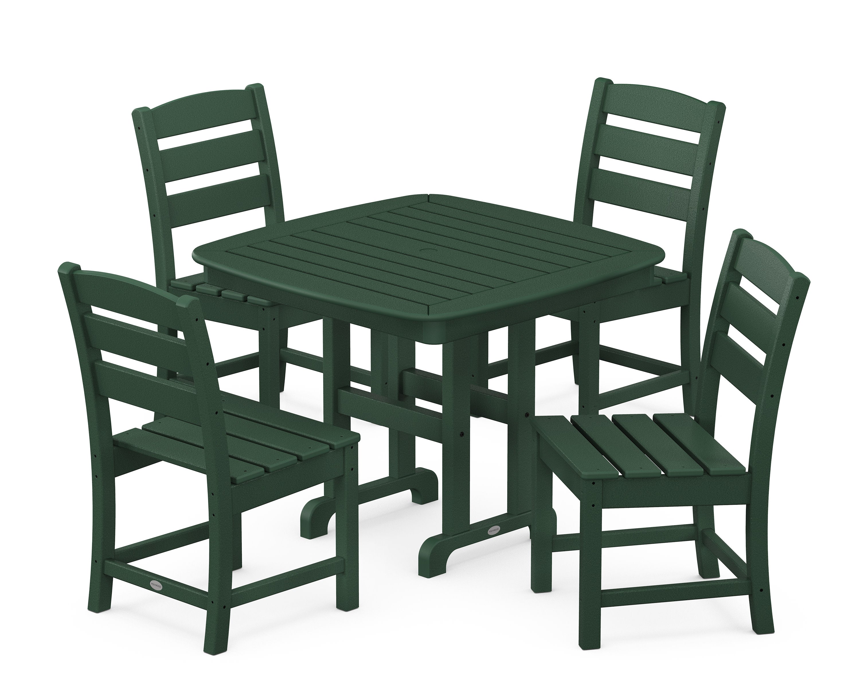 Lakeside 5-Piece Side Chair Dining Set in Green