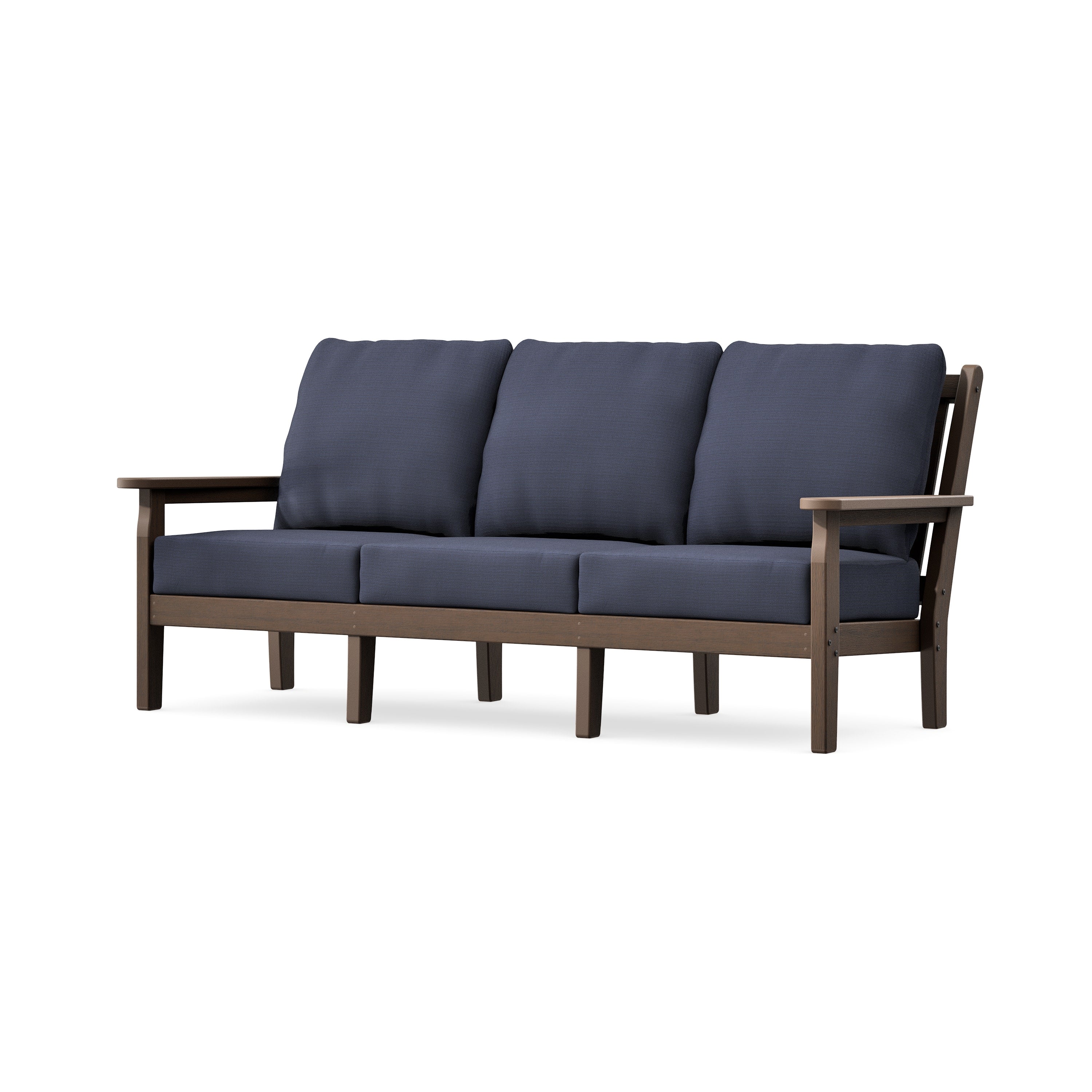 Chippendale Deep Seating Sofa in Kona / Navy Linen