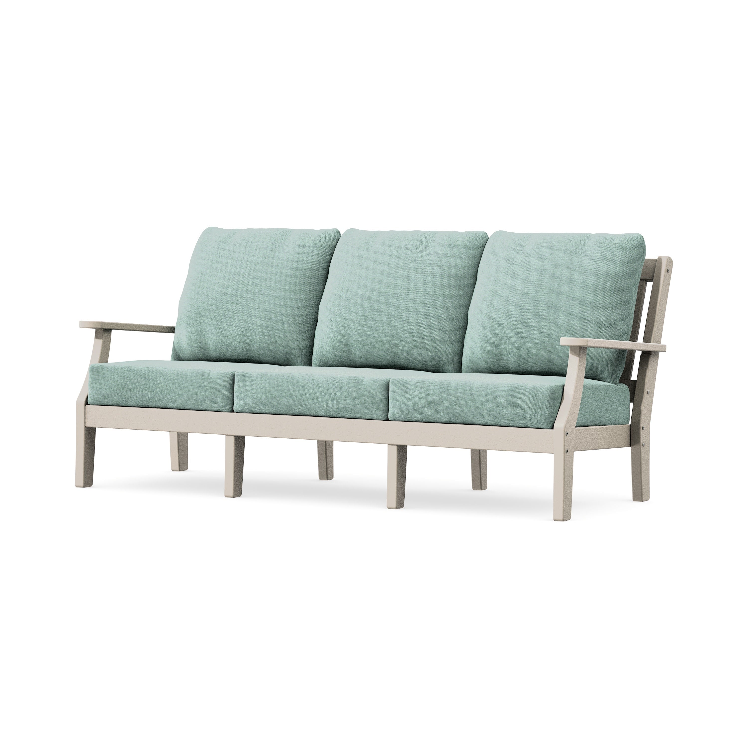 Chinoiserie Deep Seating Sofa in Sand / Glacier Spa
