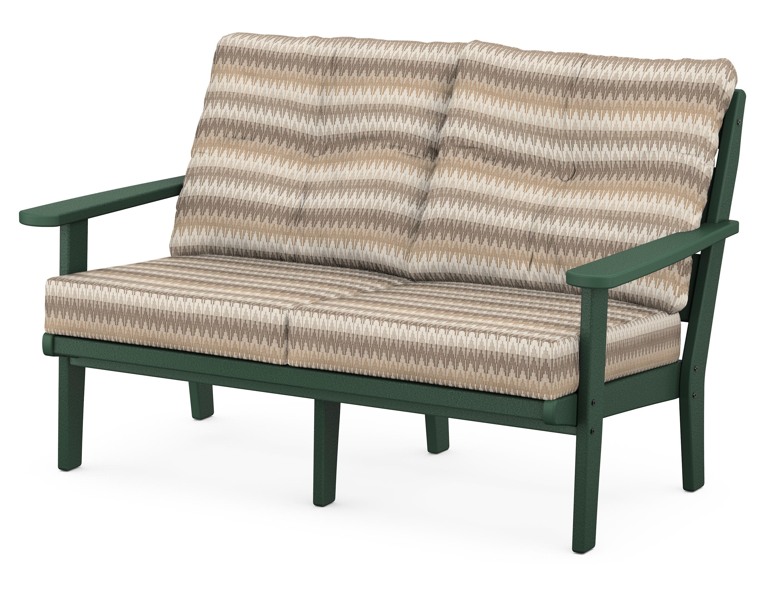 Lakeside Deep Seating Loveseat in Green / Valley Dune