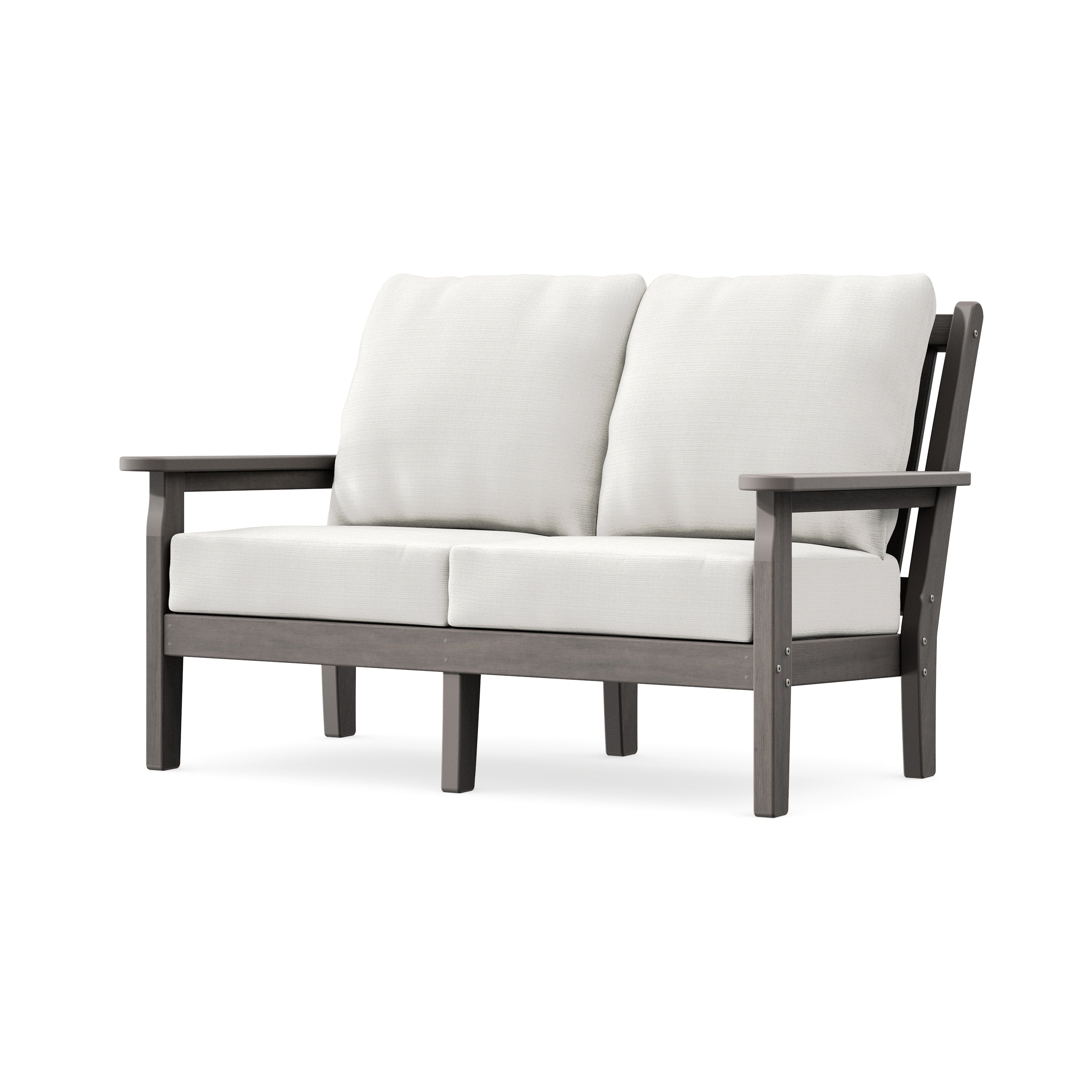 Chippendale Deep Seating Loveseat in Driftwood / Natural Linen