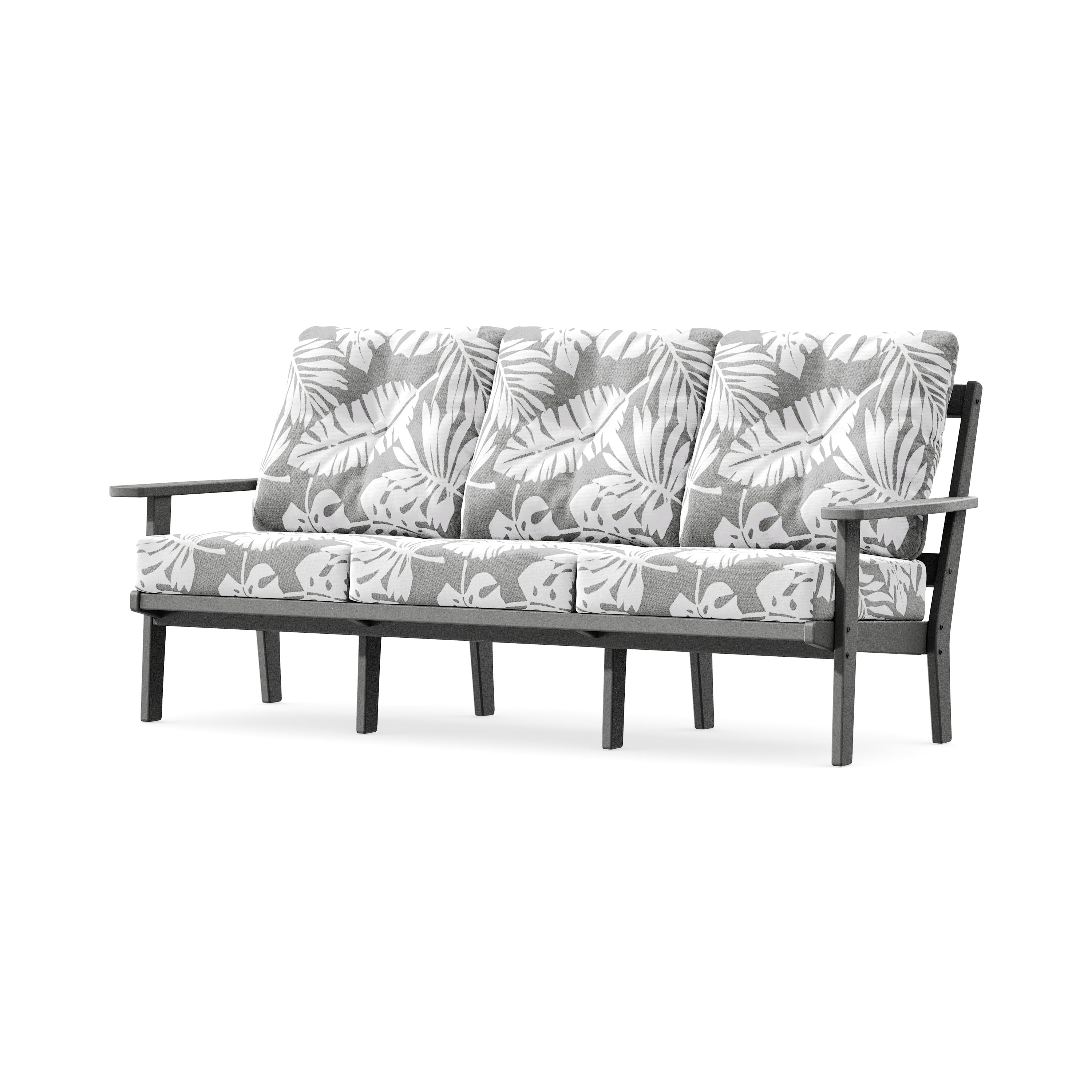 Oxford Deep Seating Sofa in Slate Grey / Leaf Grey Mist