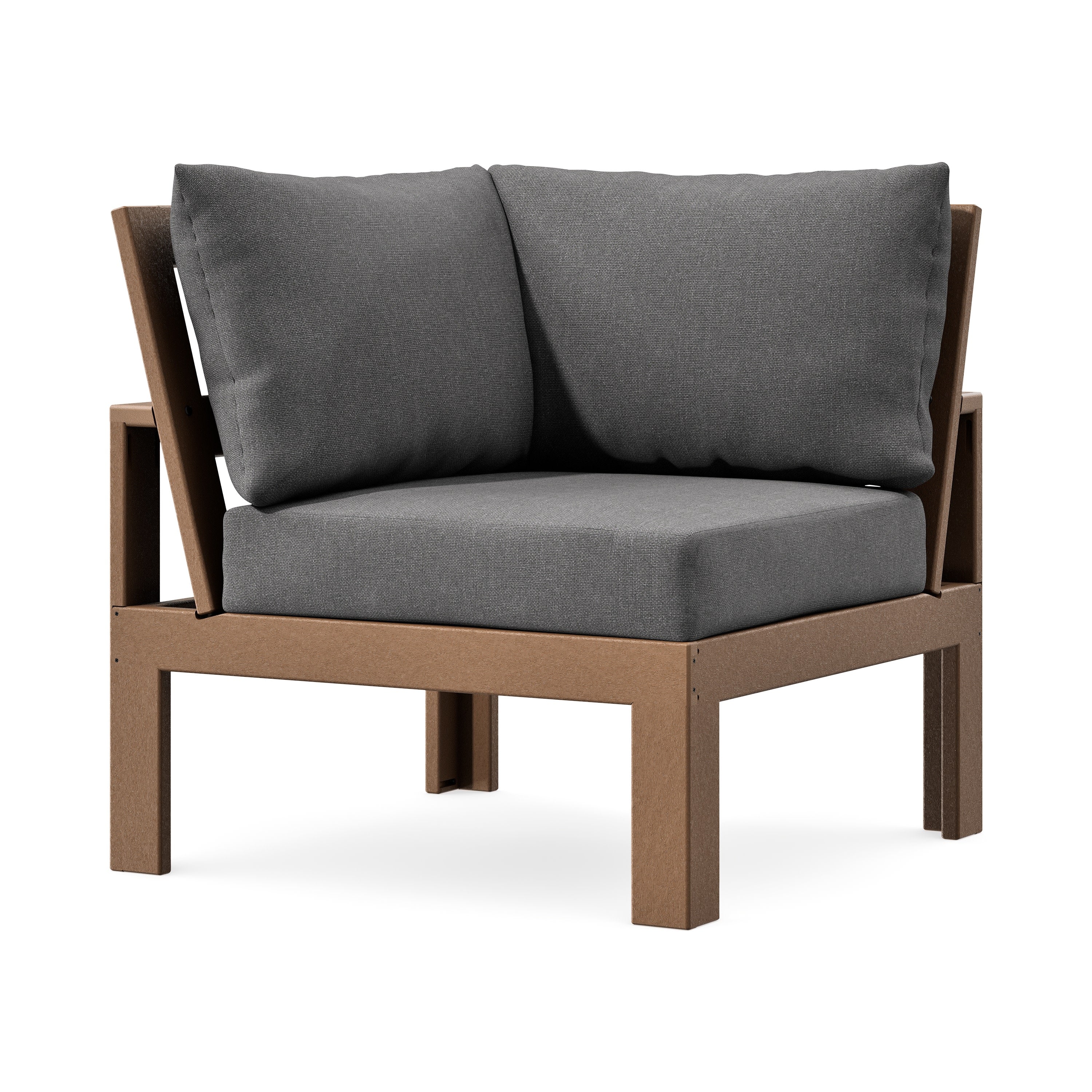 Modular Corner Chair in Teak / Ash Charcoal