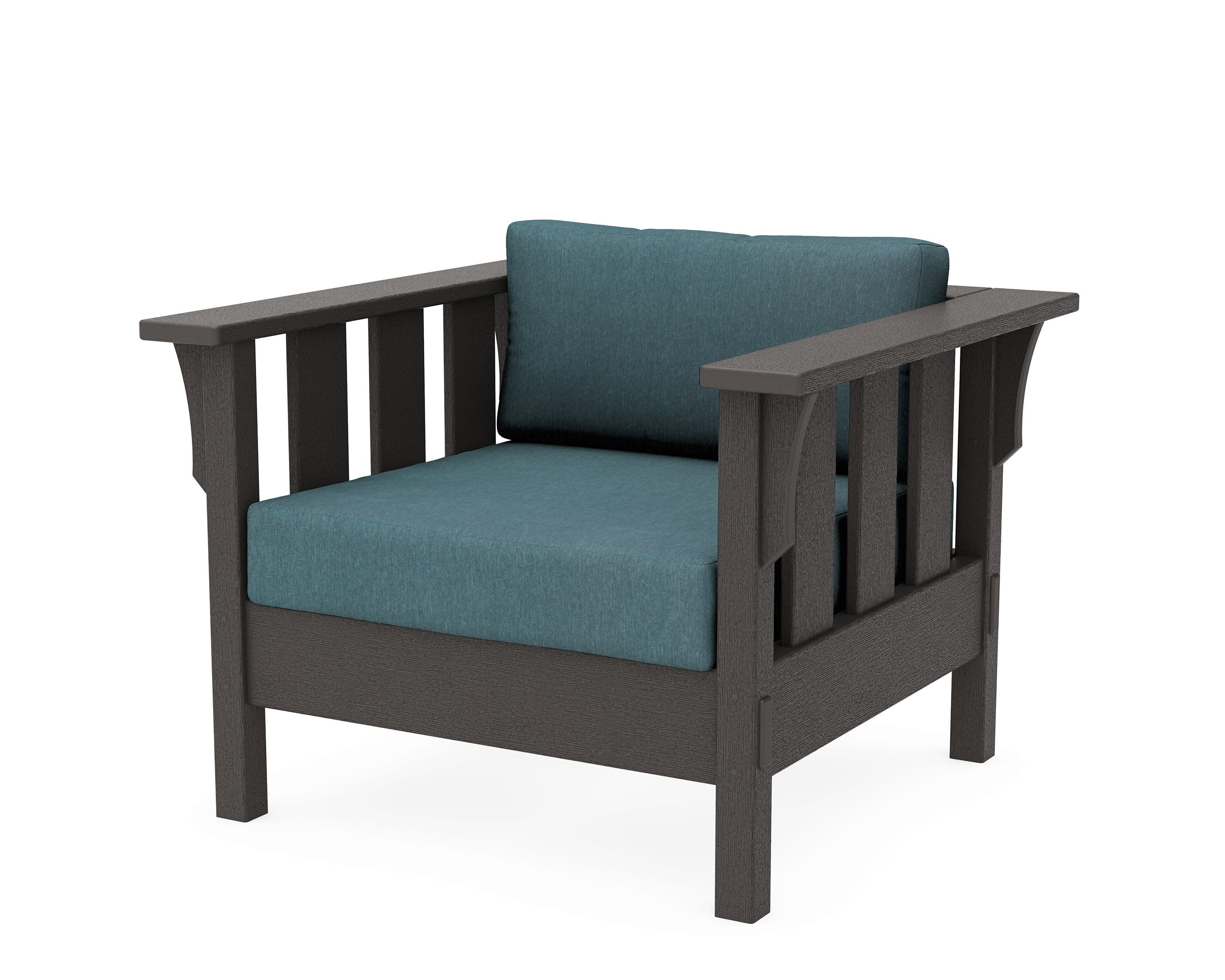 Acadia Deep Seating Chair in Vintage Coffee / Ocean Teal