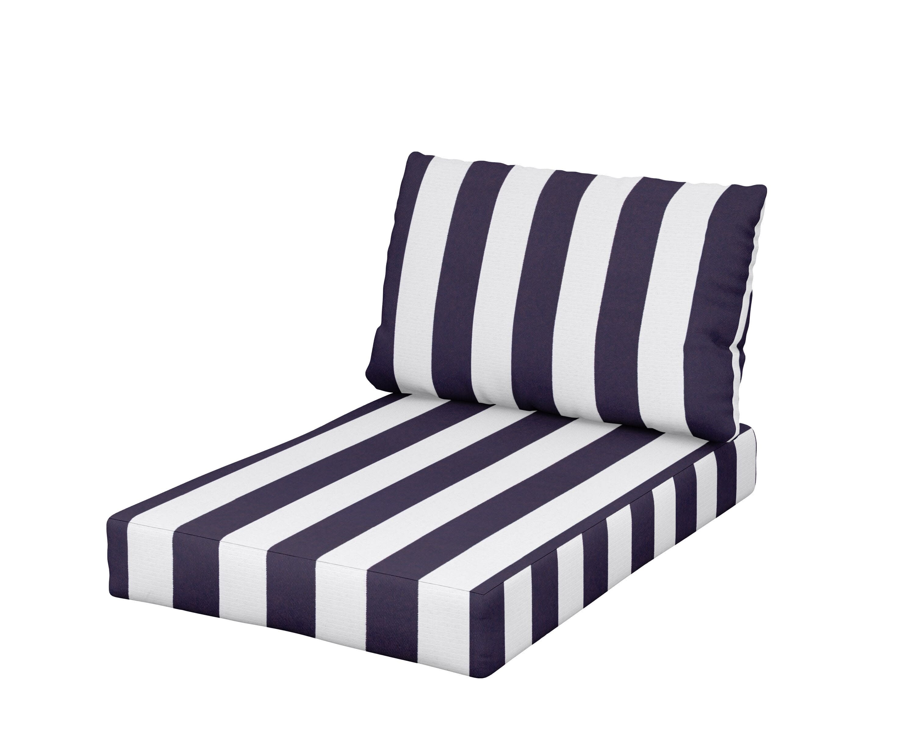 Daybed Swing Seat/Back Cushion in Cabana Stripe Navy
