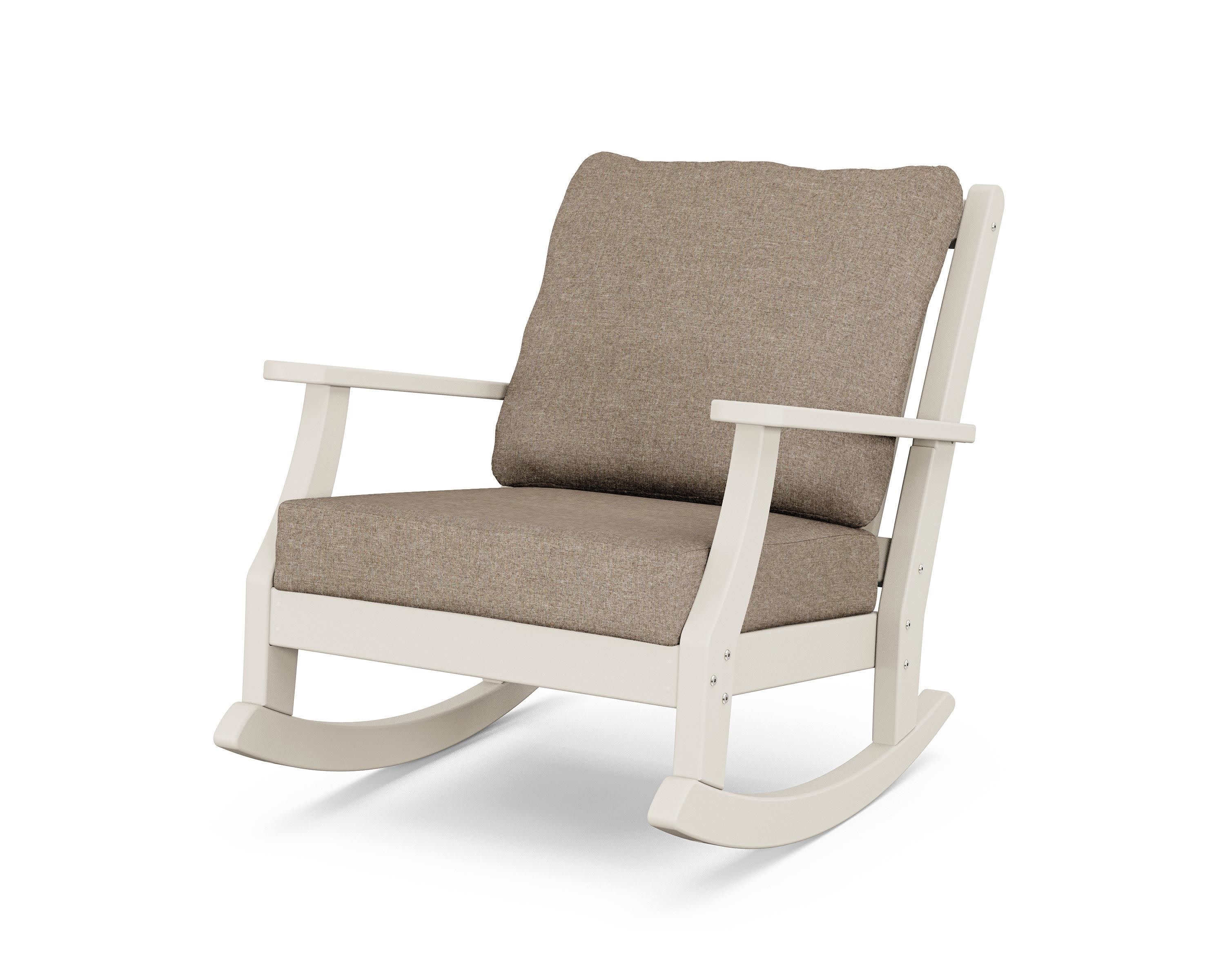 Wovendale Deep Seating Rocking Chair in Sand / Spiced Burlap