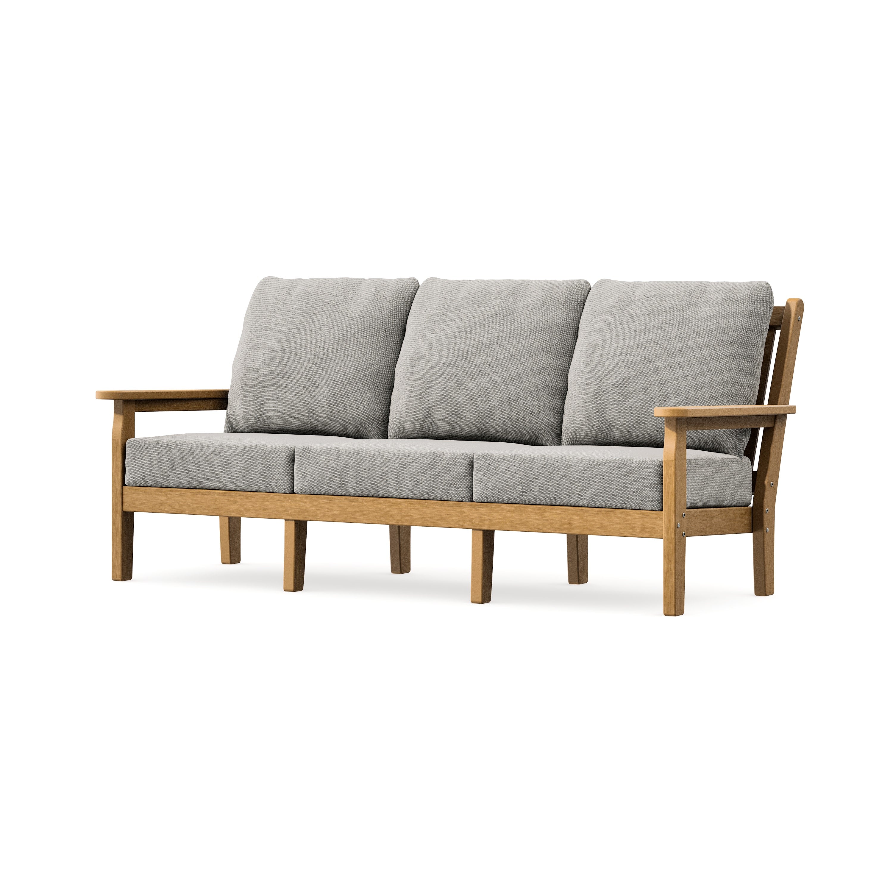 Chippendale Deep Seating Sofa in Natural / Weathered Tweed