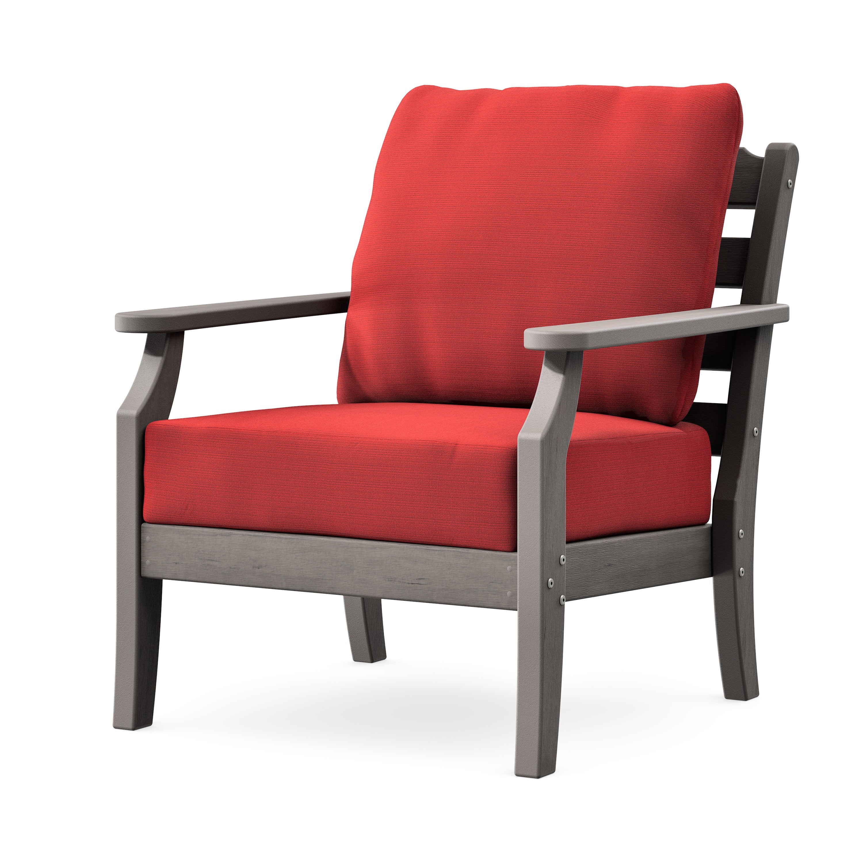 Savannah Deep Seating Chair in Driftwood / Crimson Linen