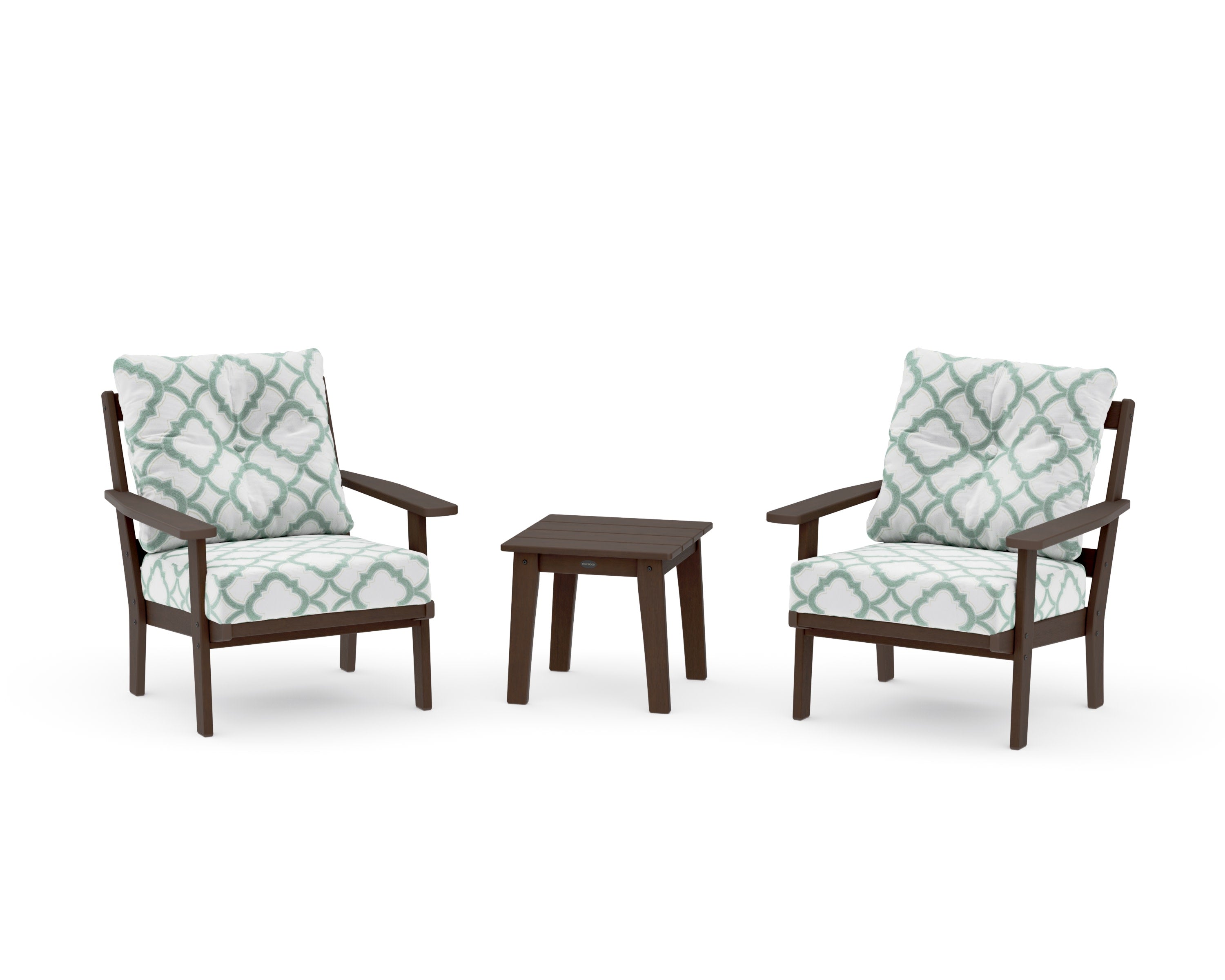 Oxford 3-Piece Deep Seating Set in Kona / Trellis Glacier Spa