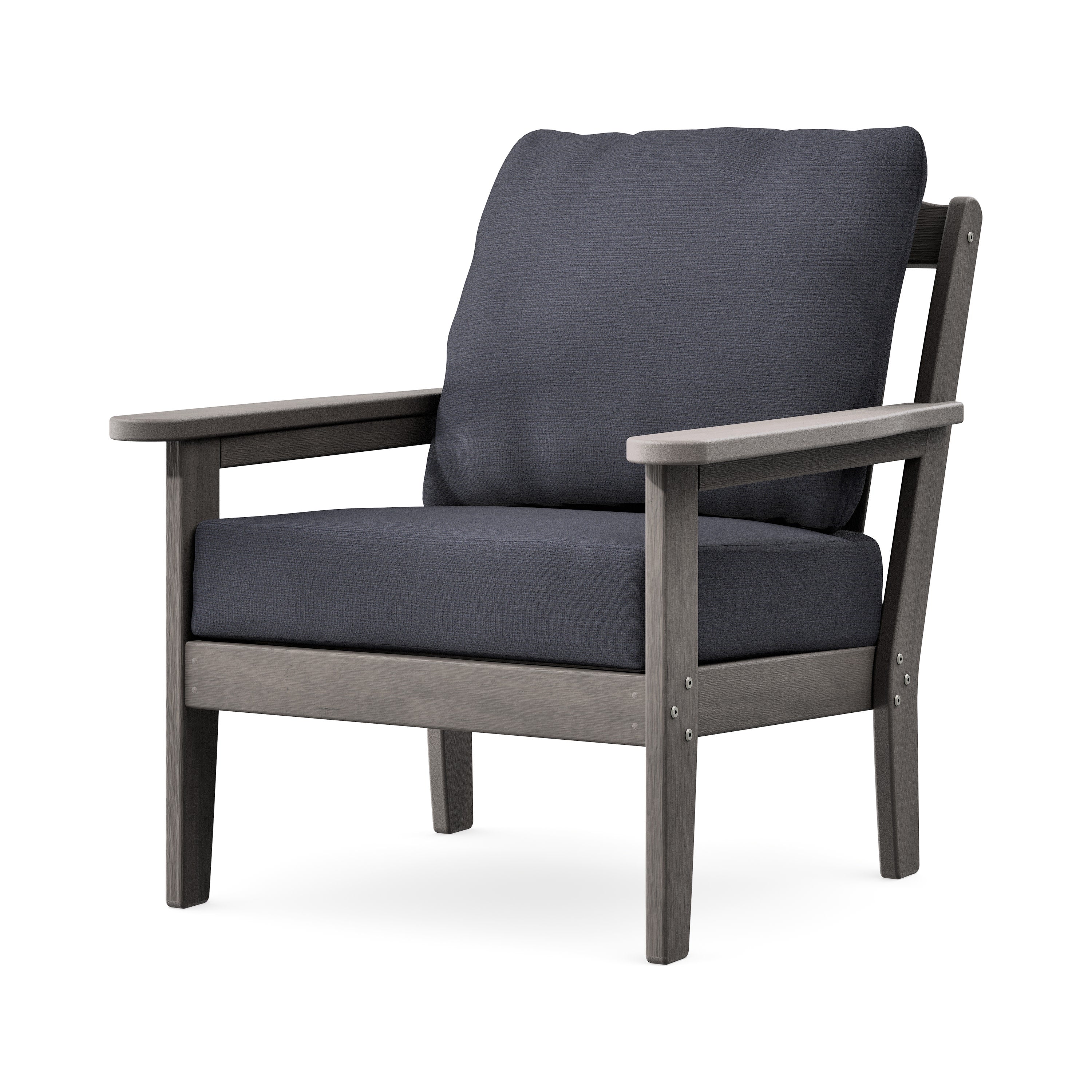 Cottage Deep Seating Chair in Driftwood / Midnight Linen