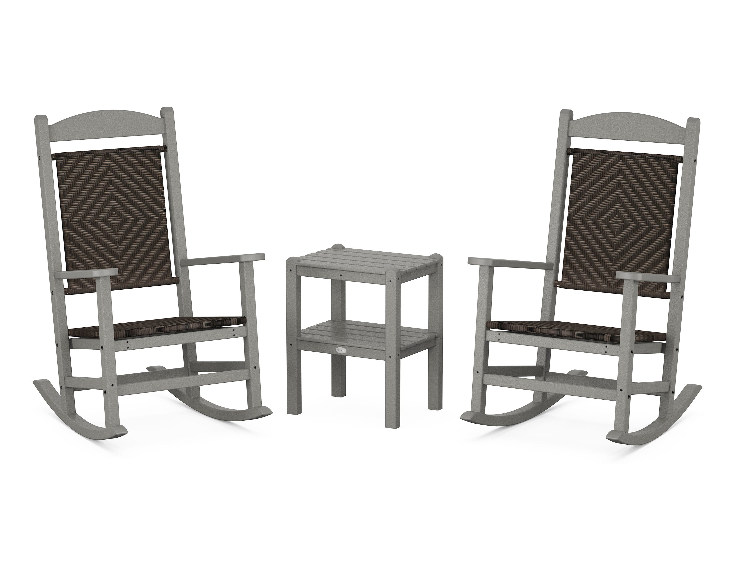 Presidential Woven Rocker 3-Piece Set in Slate Grey / Cahaba