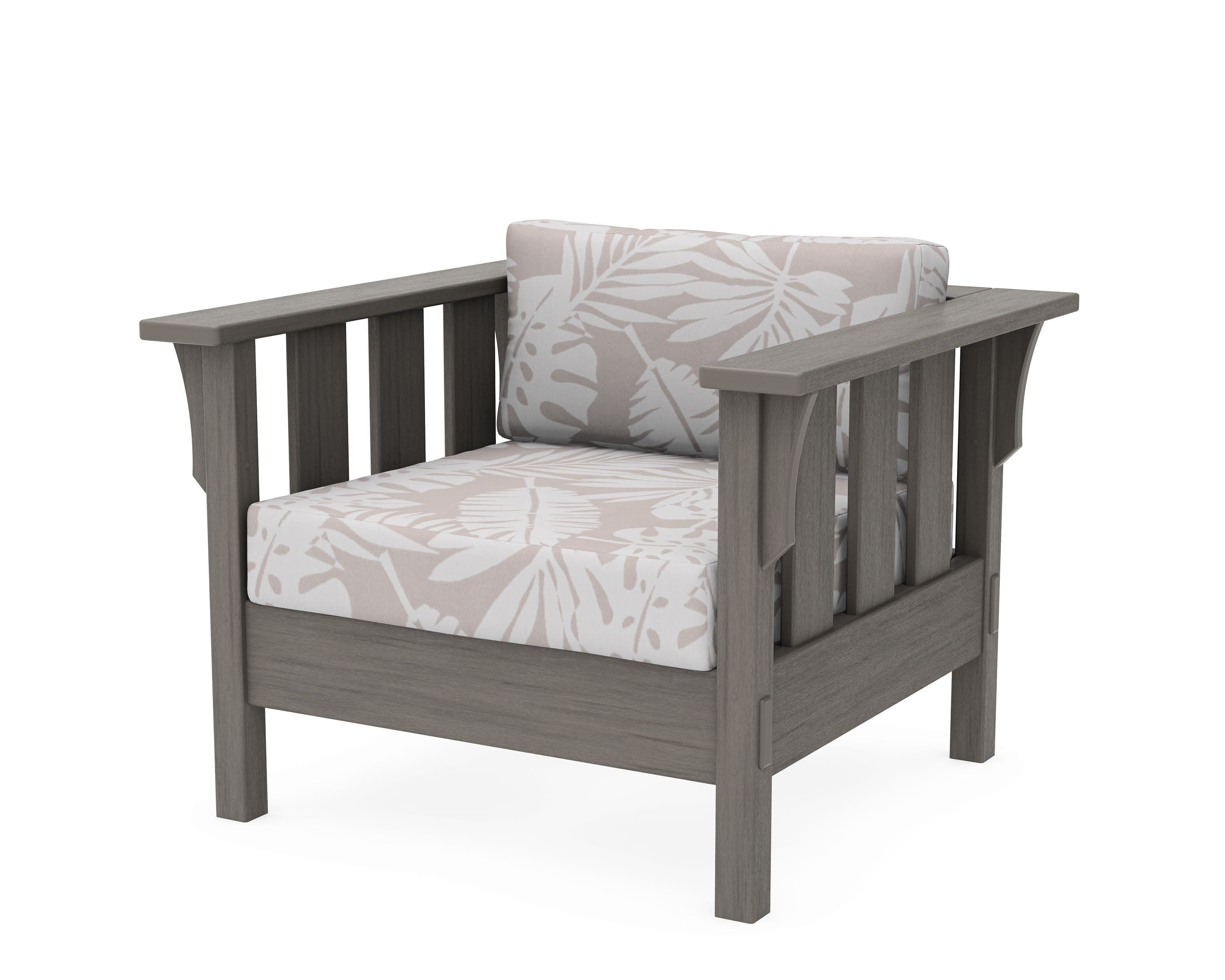 Acadia Deep Seating Chair in Driftwood / Leaf Dune Burlap