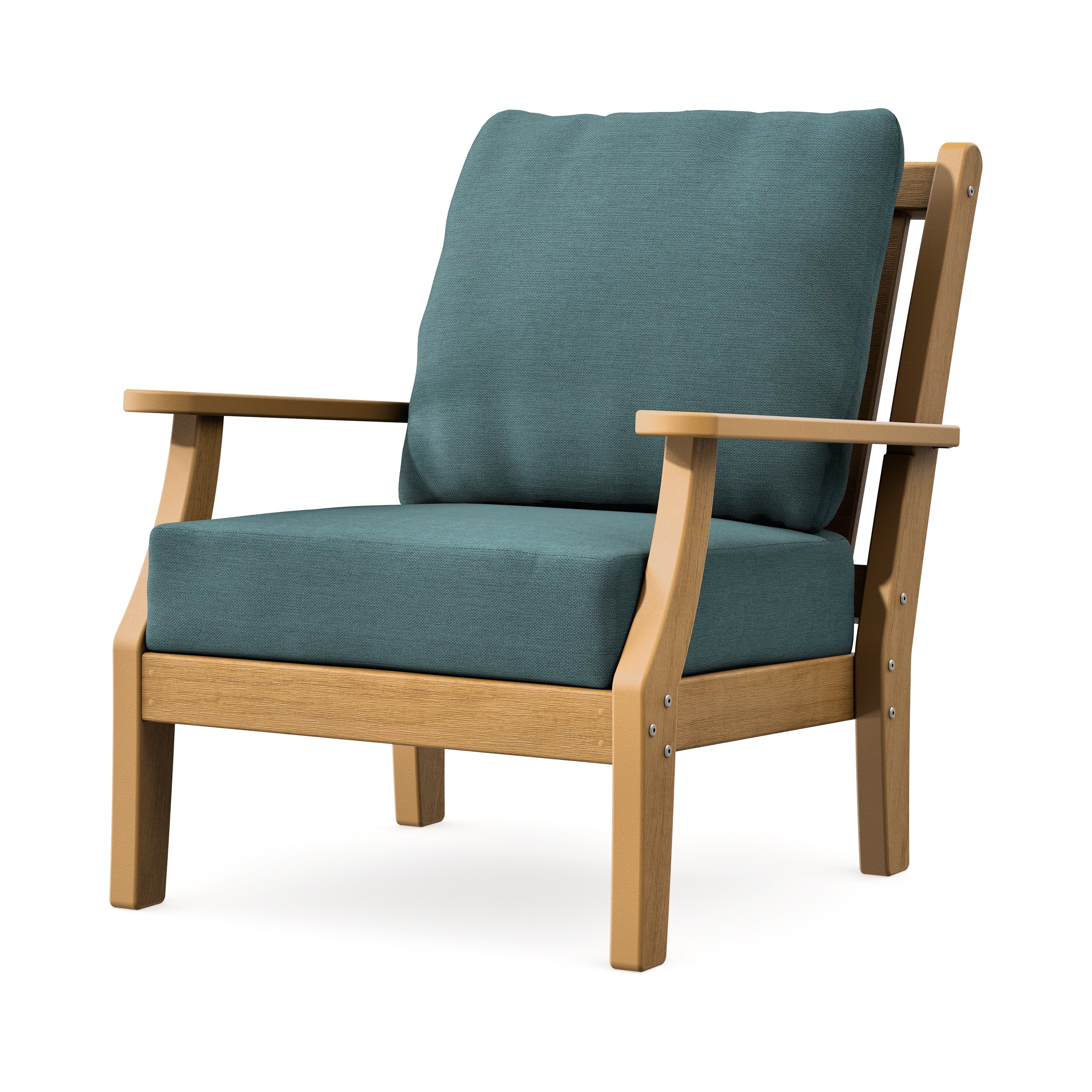 Wovendale Deep Seating Chair in Natural / Ocean Teal