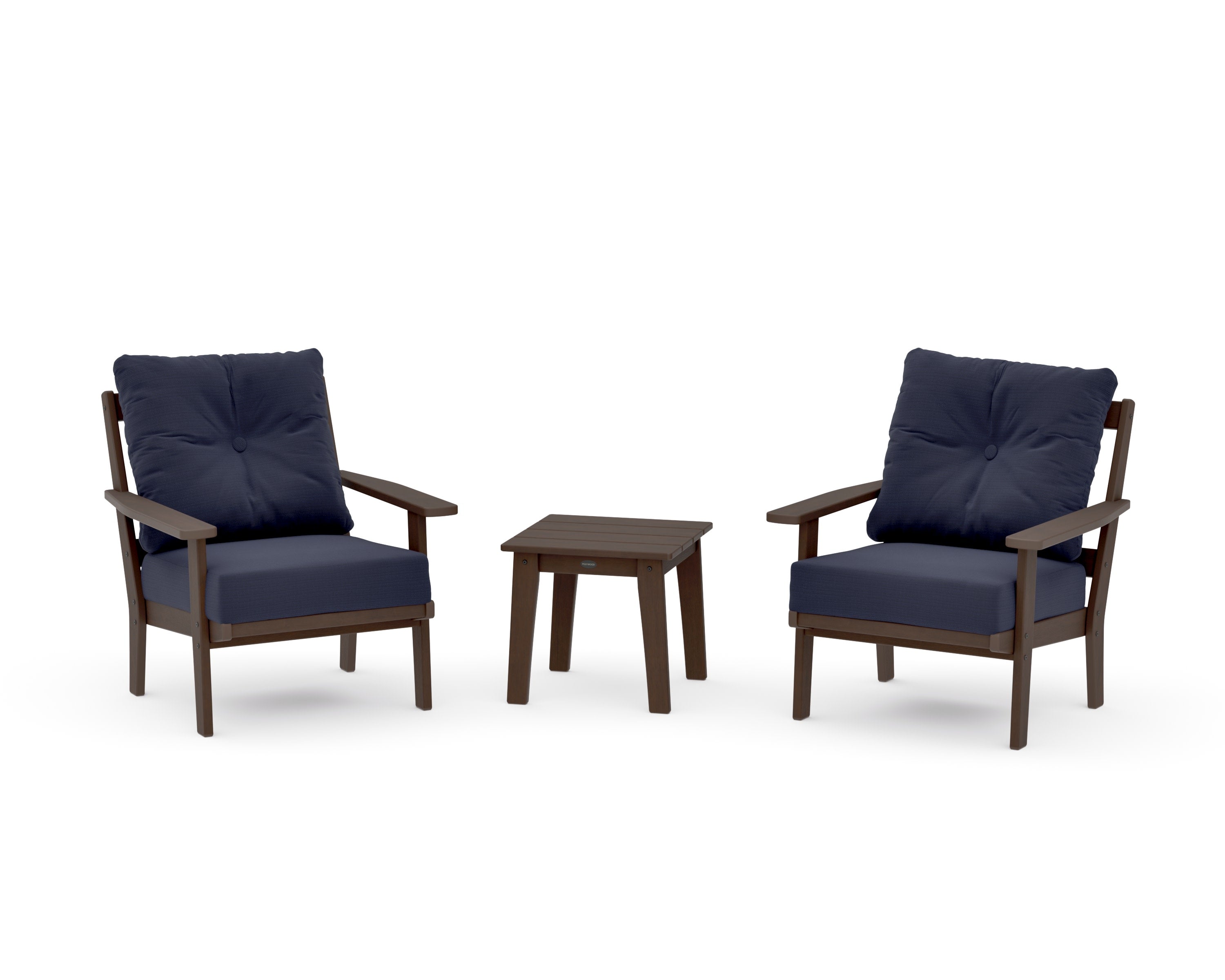 Oxford 3-Piece Deep Seating Set in Kona / Navy Linen