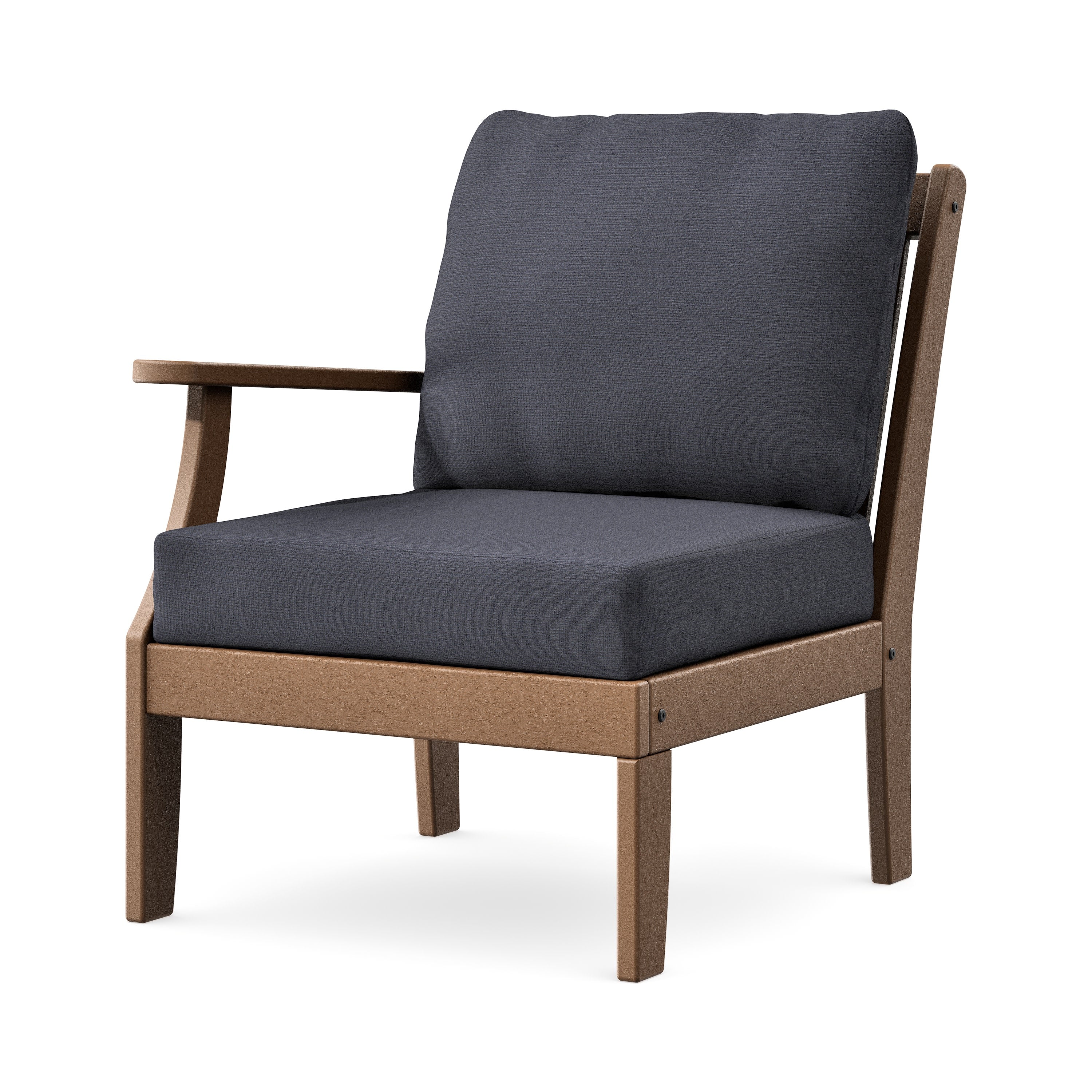 Braxton Modular Left Arm Chair in Teak / Midnight Linen