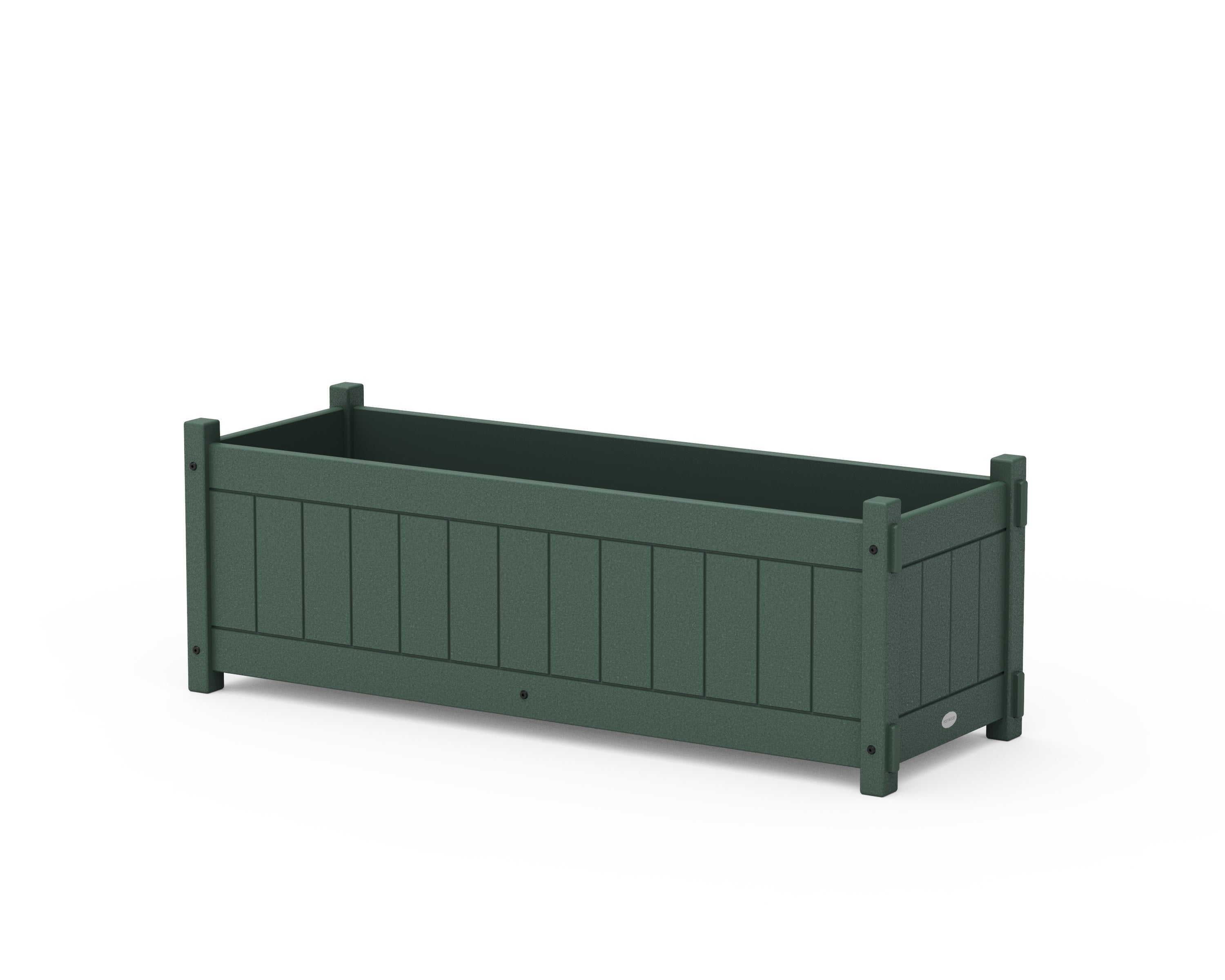 Vineyard Rectangle Triple Planter Box in Green