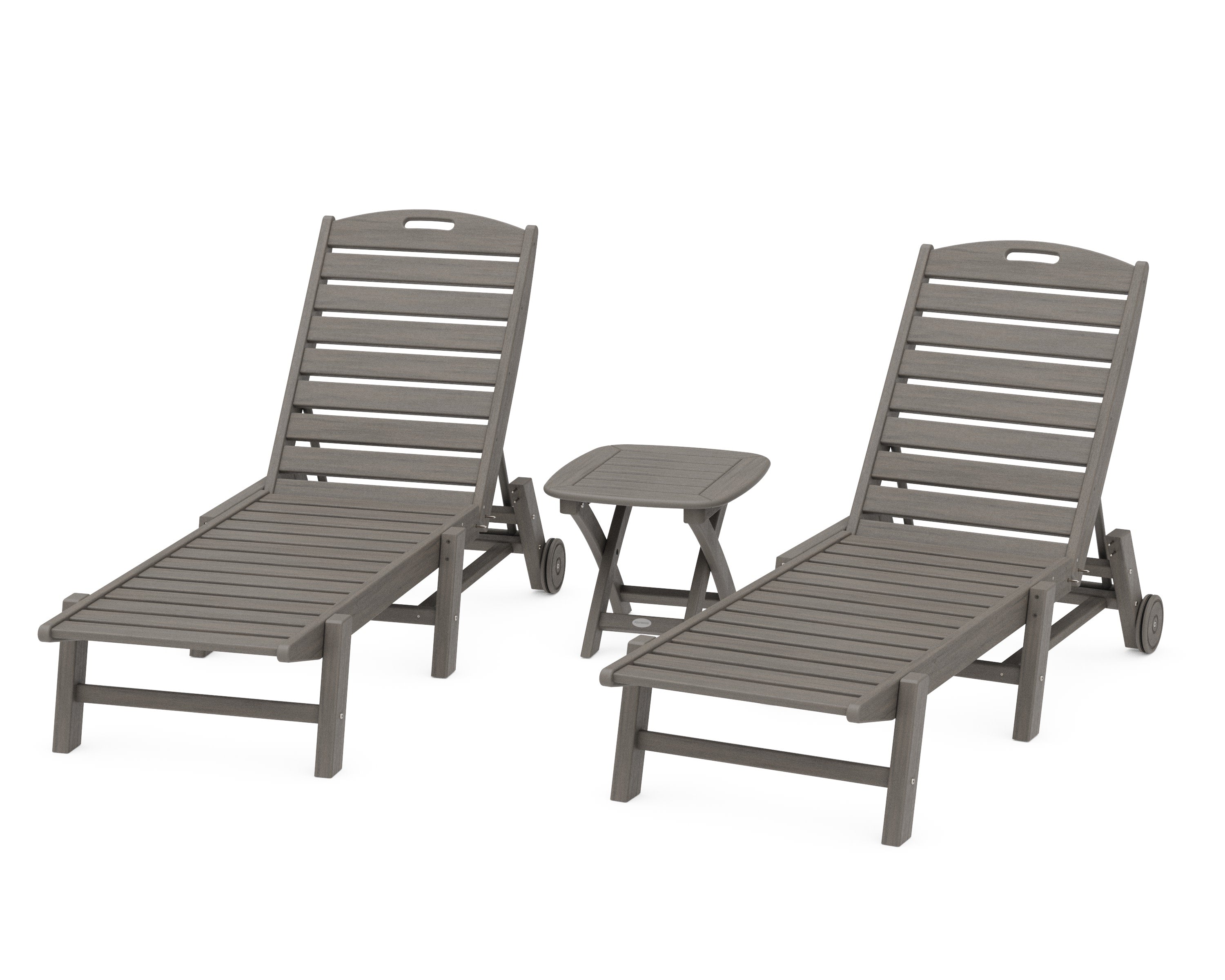 Nautical 3-Piece Chaise Set in Driftwood