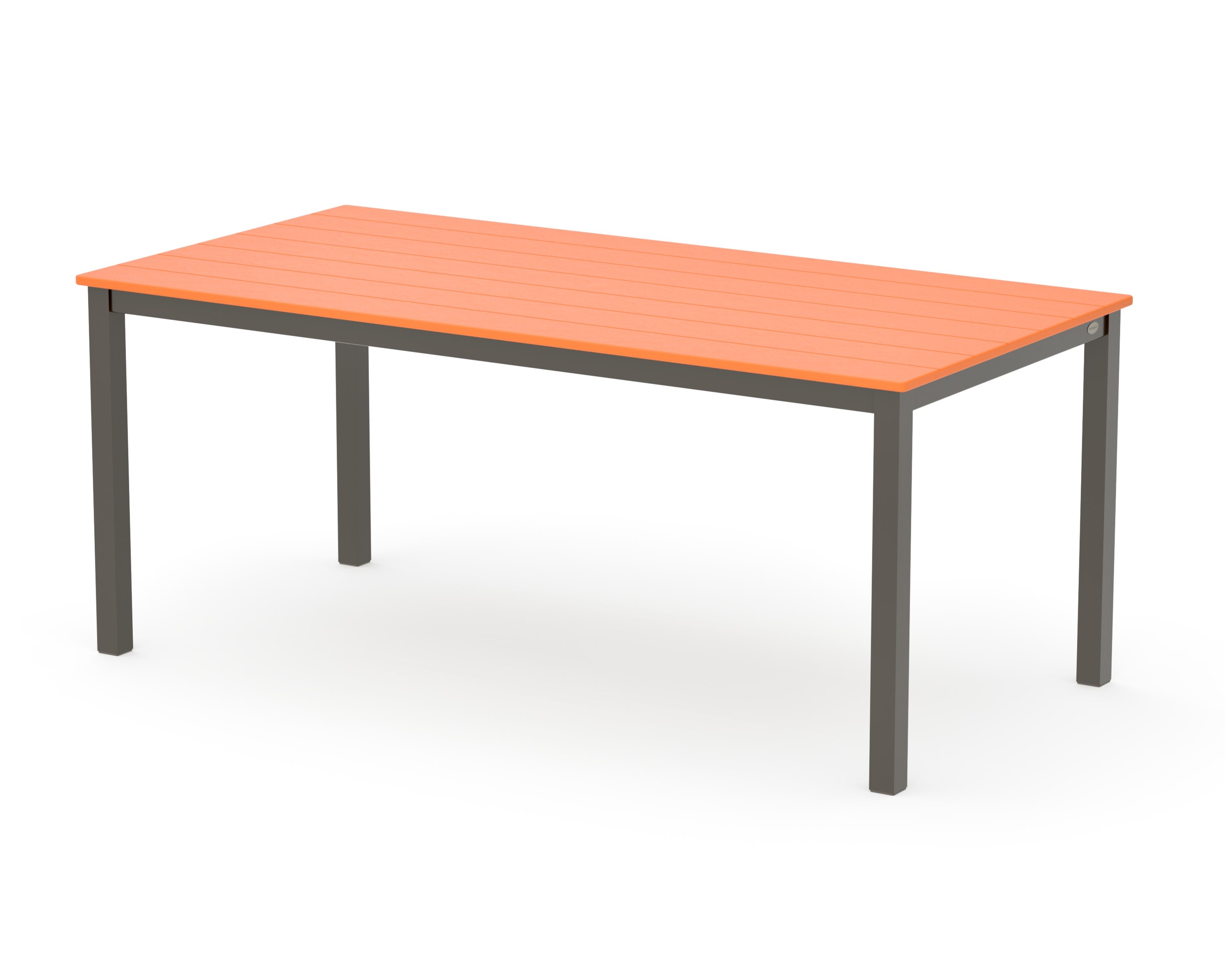 Main Street 36" x 72" Dining Table in Bronze / Tangerine