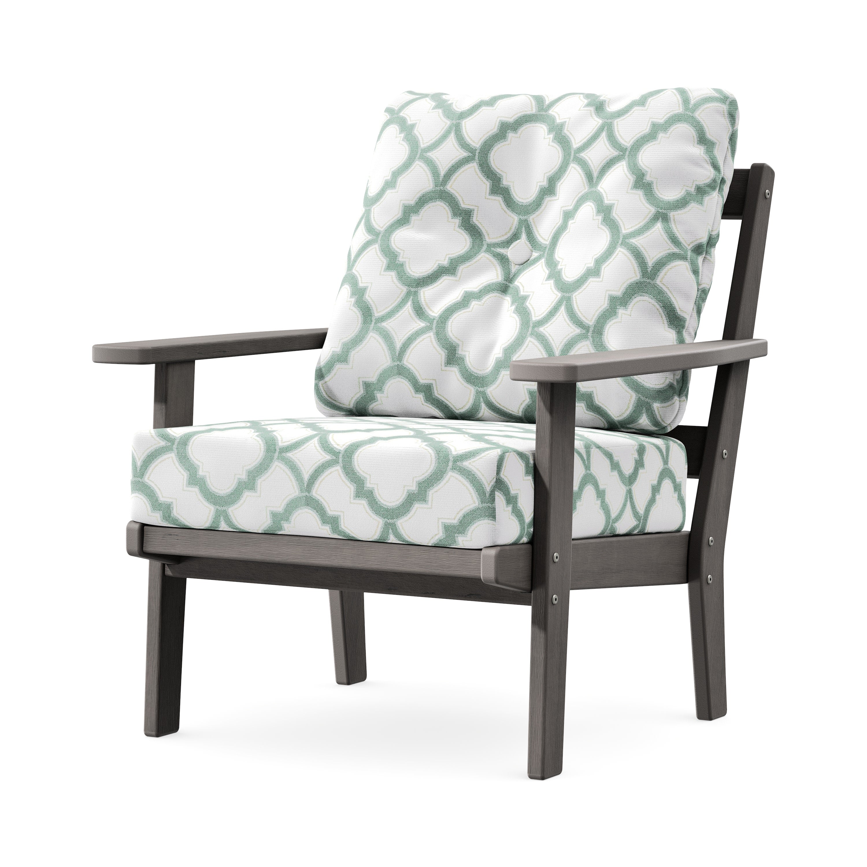 Prairie Deep Seating Chair in Driftwood / Trellis Glacier Spa