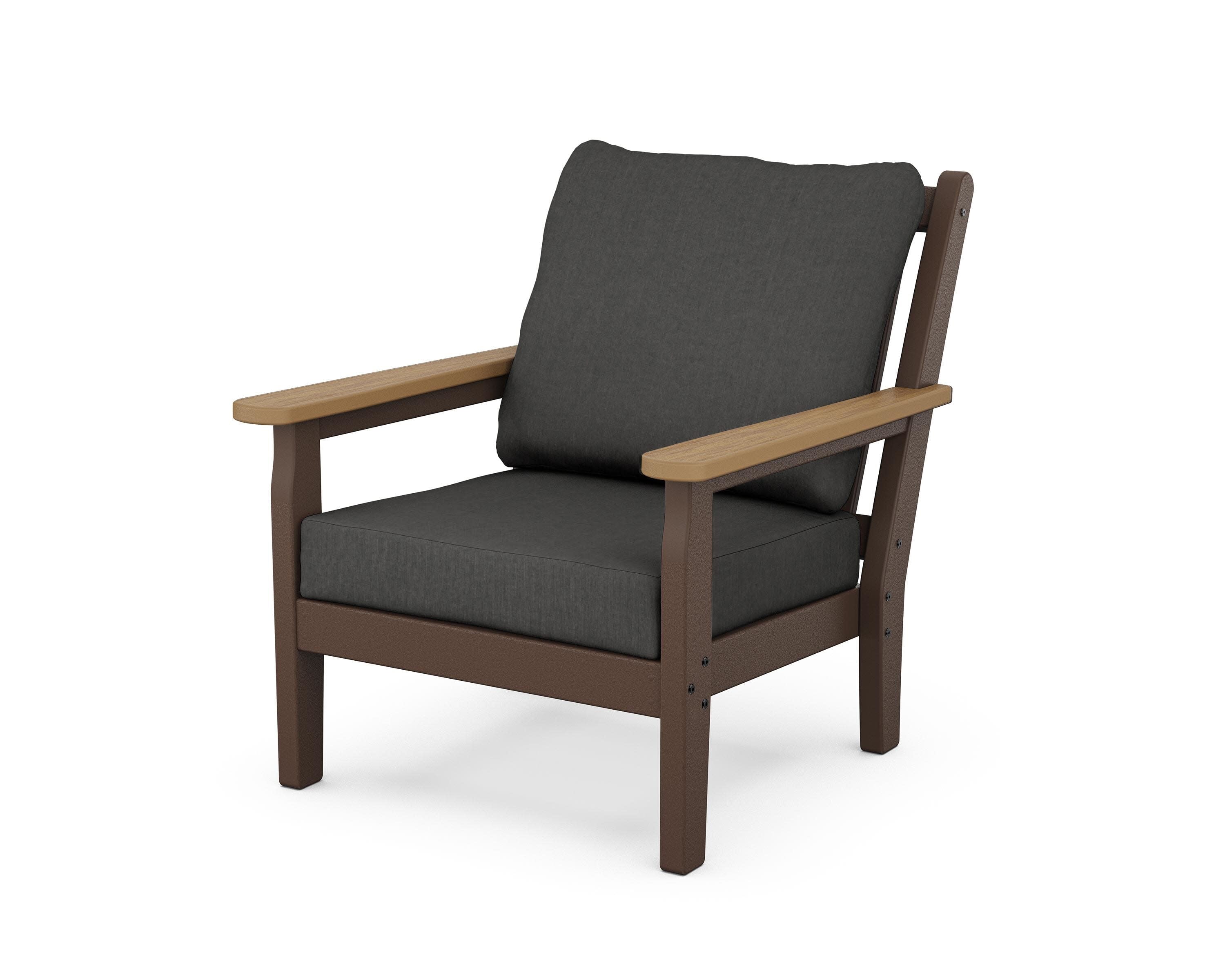Chippendale Deep Seating Chair in Mahogany / Natural / Spectrum Carbon