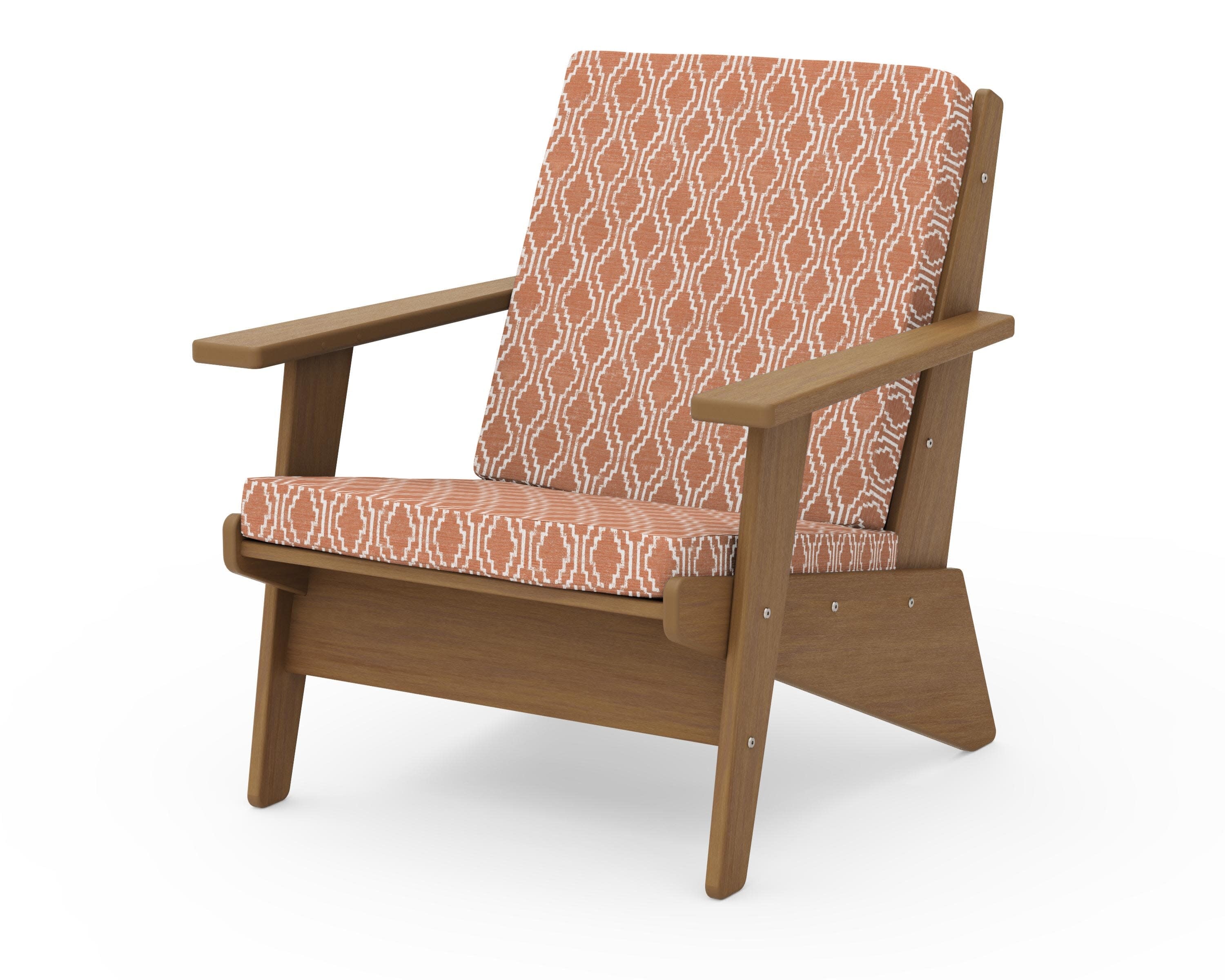 Riviera Modern Lounge Chair in Natural / Solve Clay