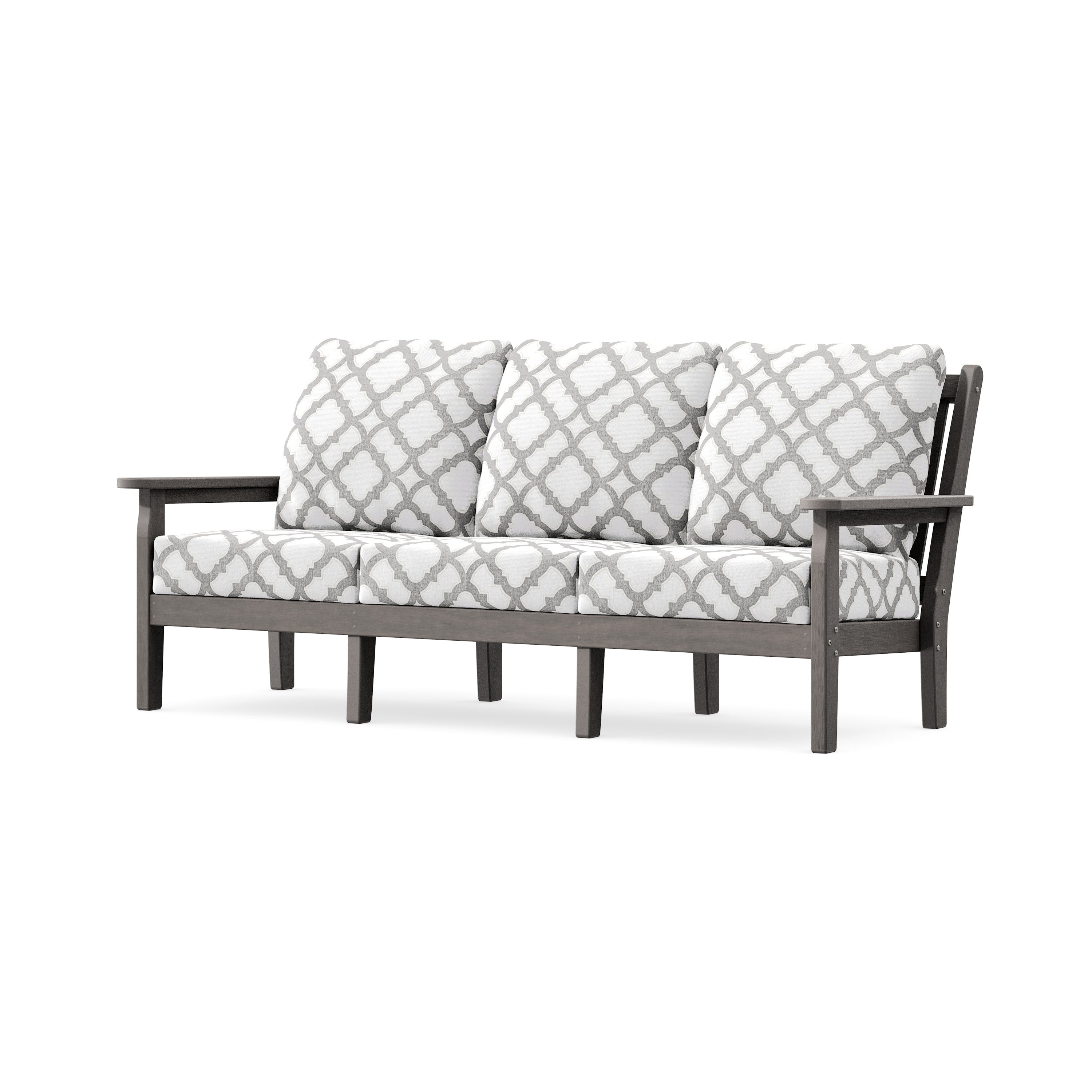 Chippendale Deep Seating Sofa in Driftwood / Trellis Grey Mist