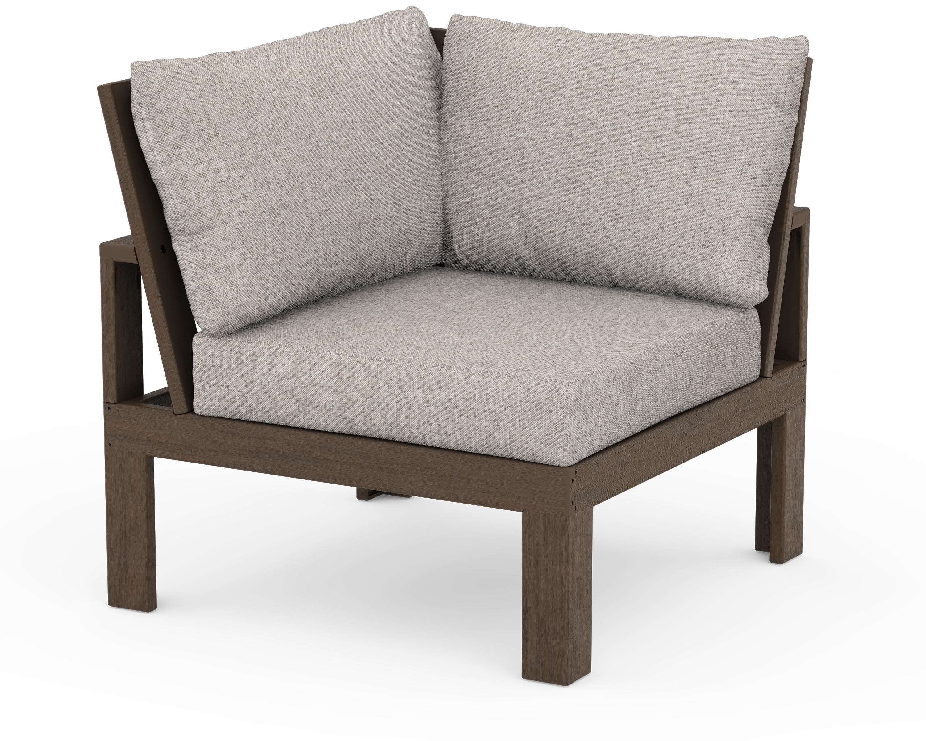 Modular Corner Chair in Kona / Weathered Tweed