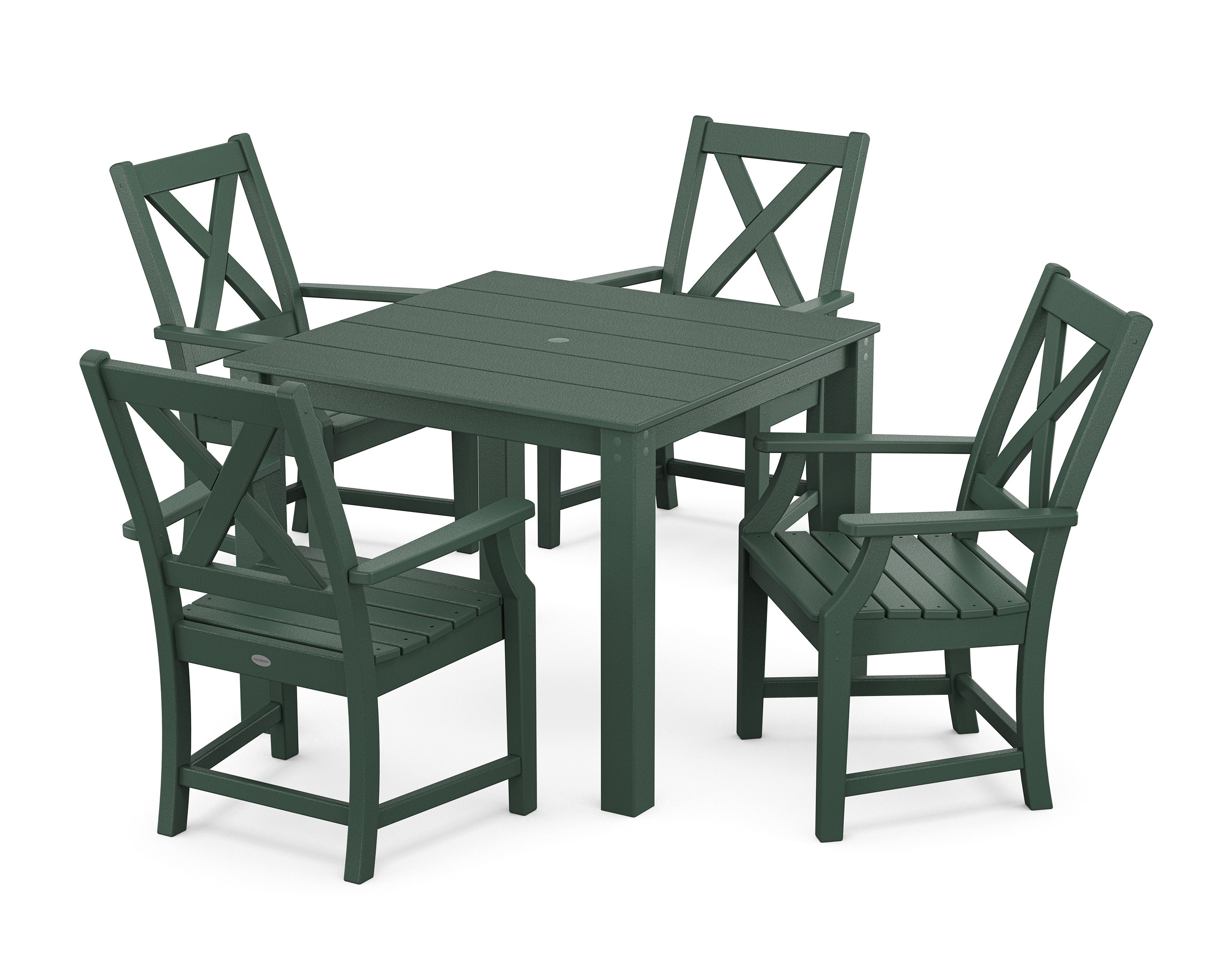 Braxton 5-Piece Parsons Dining Set in Green