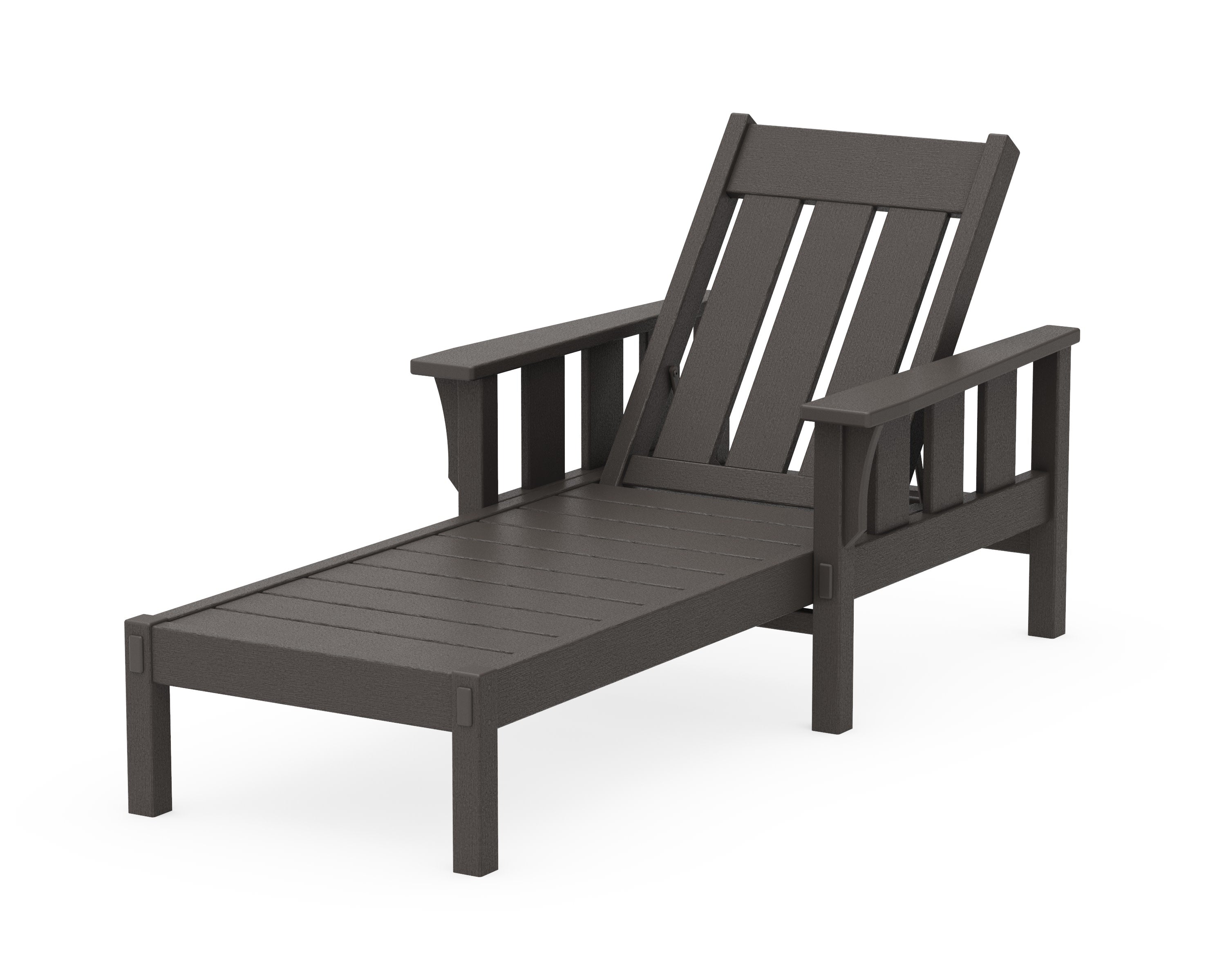 Acadia Chaise Lounge in Vintage Coffee