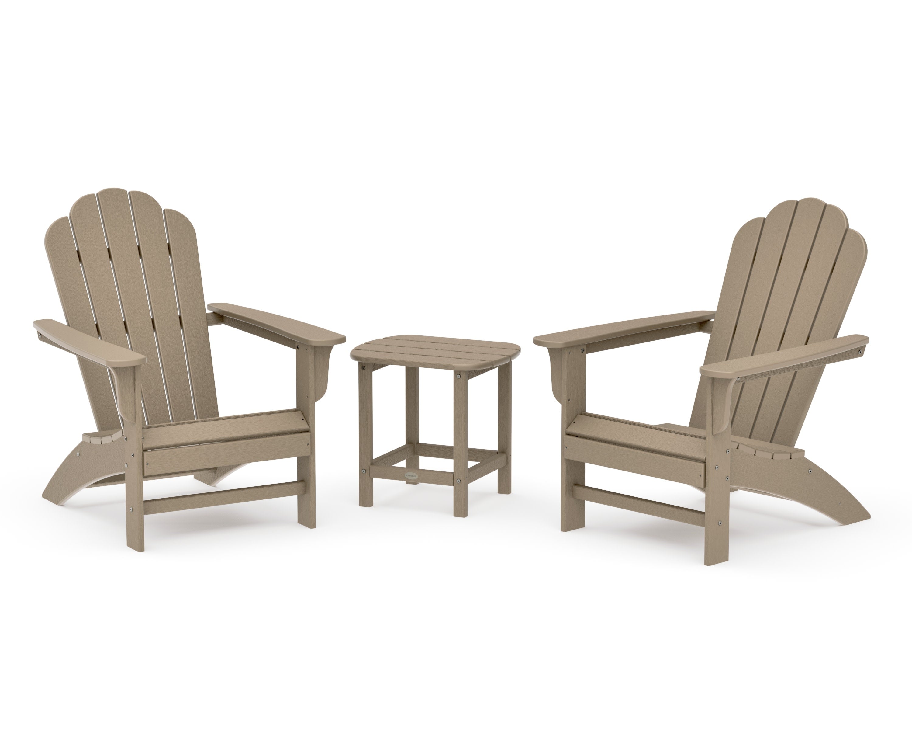 Cottage Adirondack Chair 3-Piece Set in Vintage Sahara