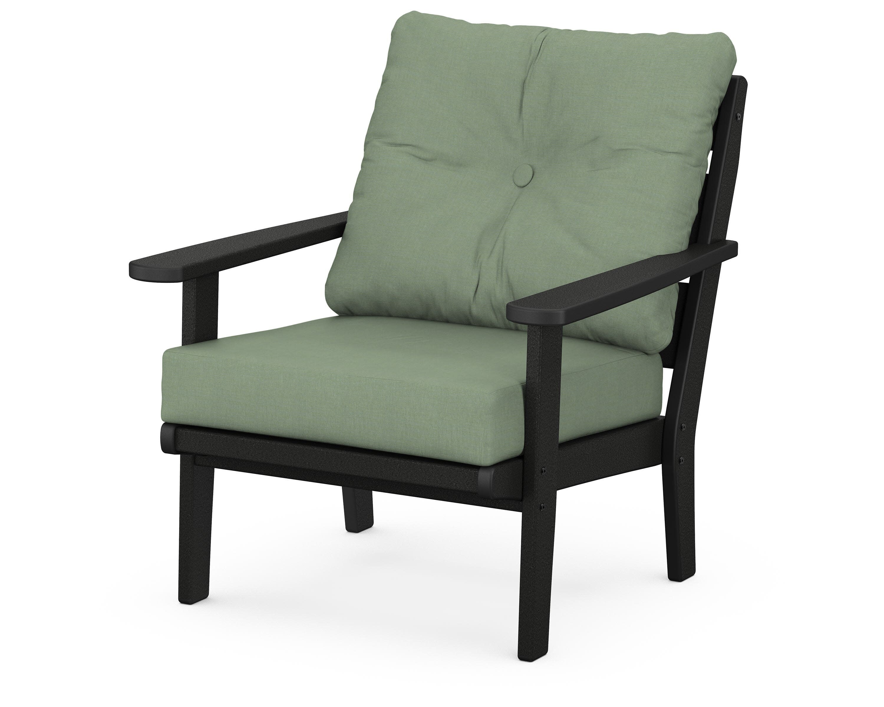 Lakeside Deep Seating Chair in Black / Exhale Rainwashed