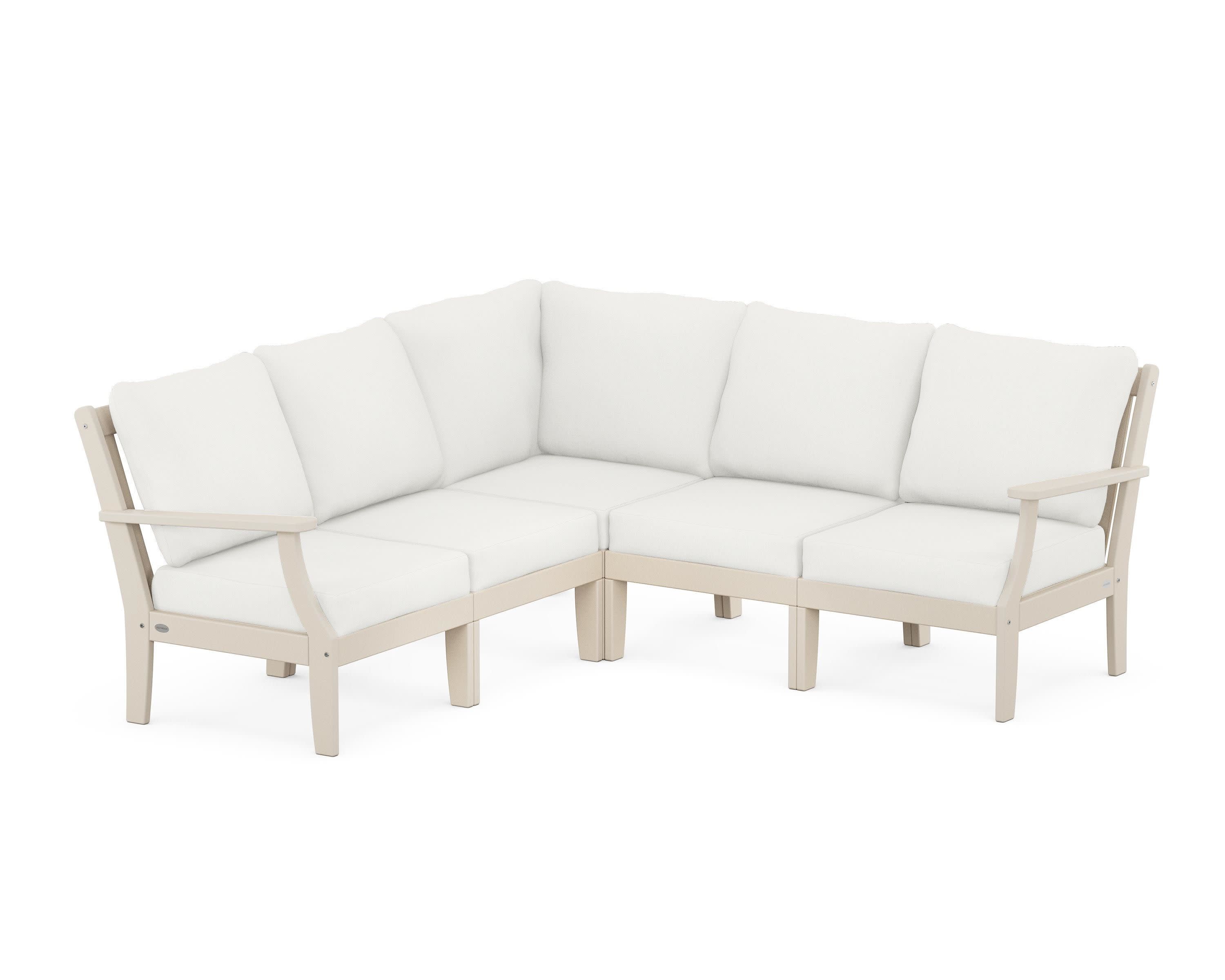 Braxton Modular 5-Piece Deep Seating Set in Sand / Natural Linen