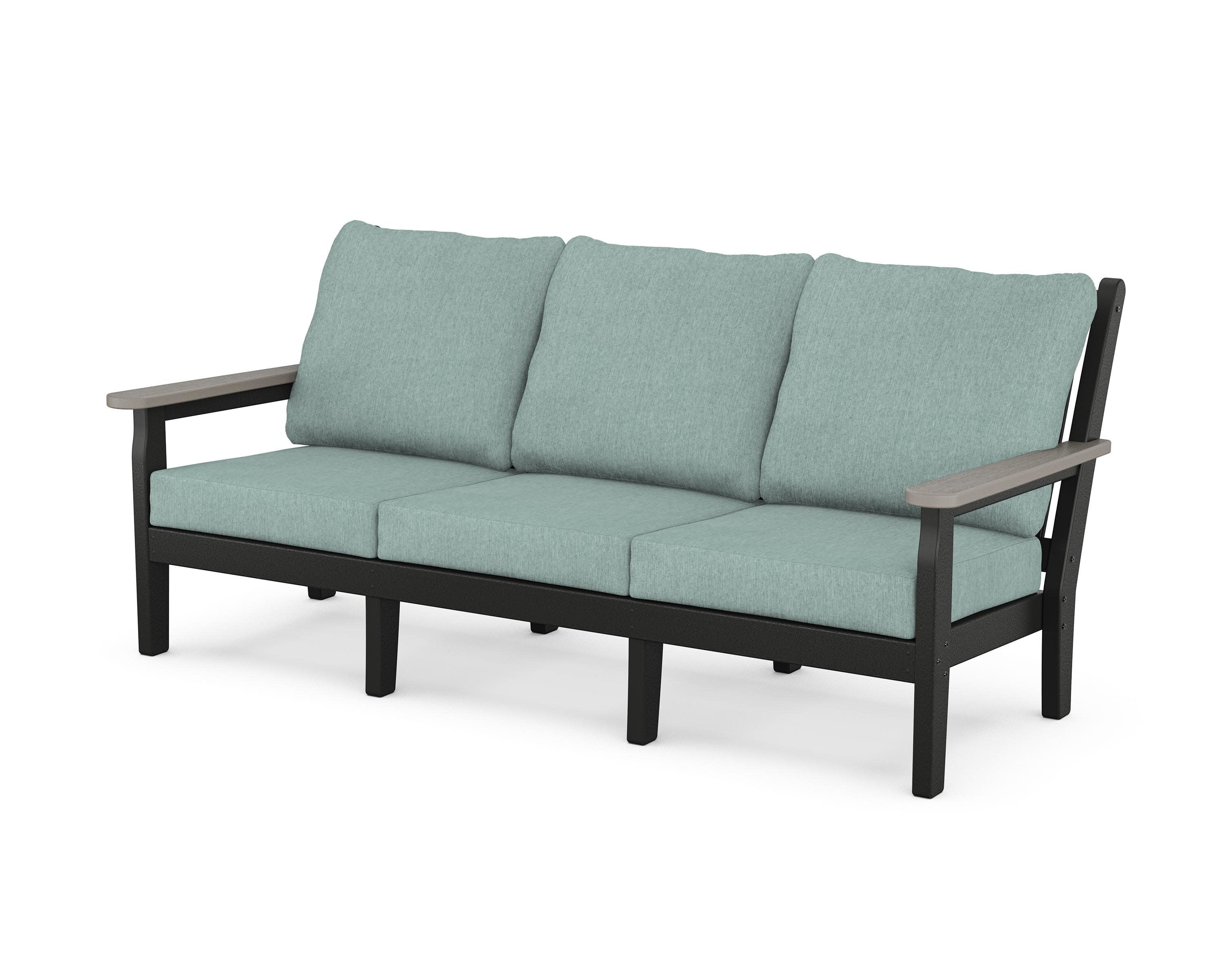 Chippendale Deep Seating Sofa in Black / Driftwood / Glacier Spa