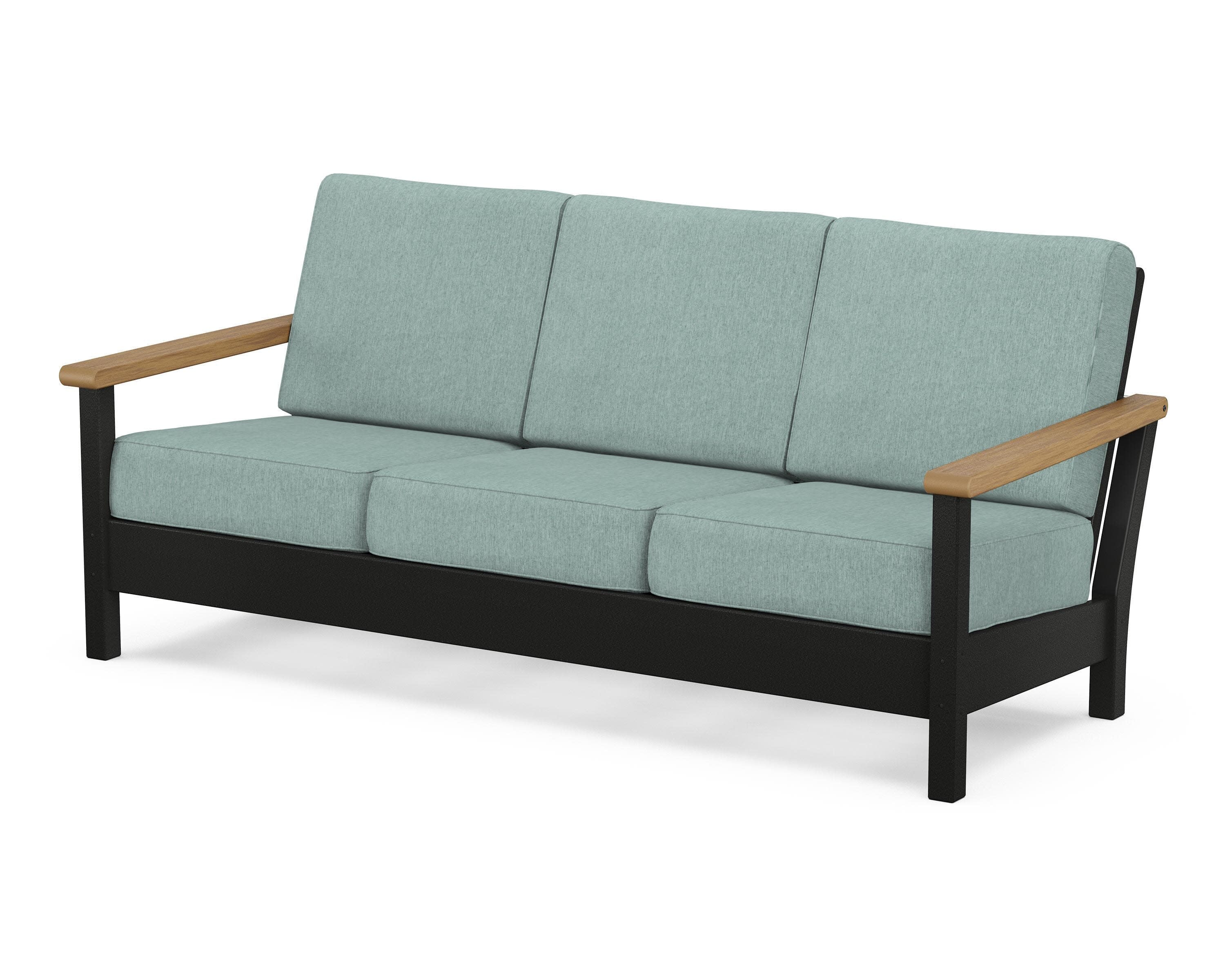 Harbour Deep Seating Sofa in Black / Natural / Glacier Spa