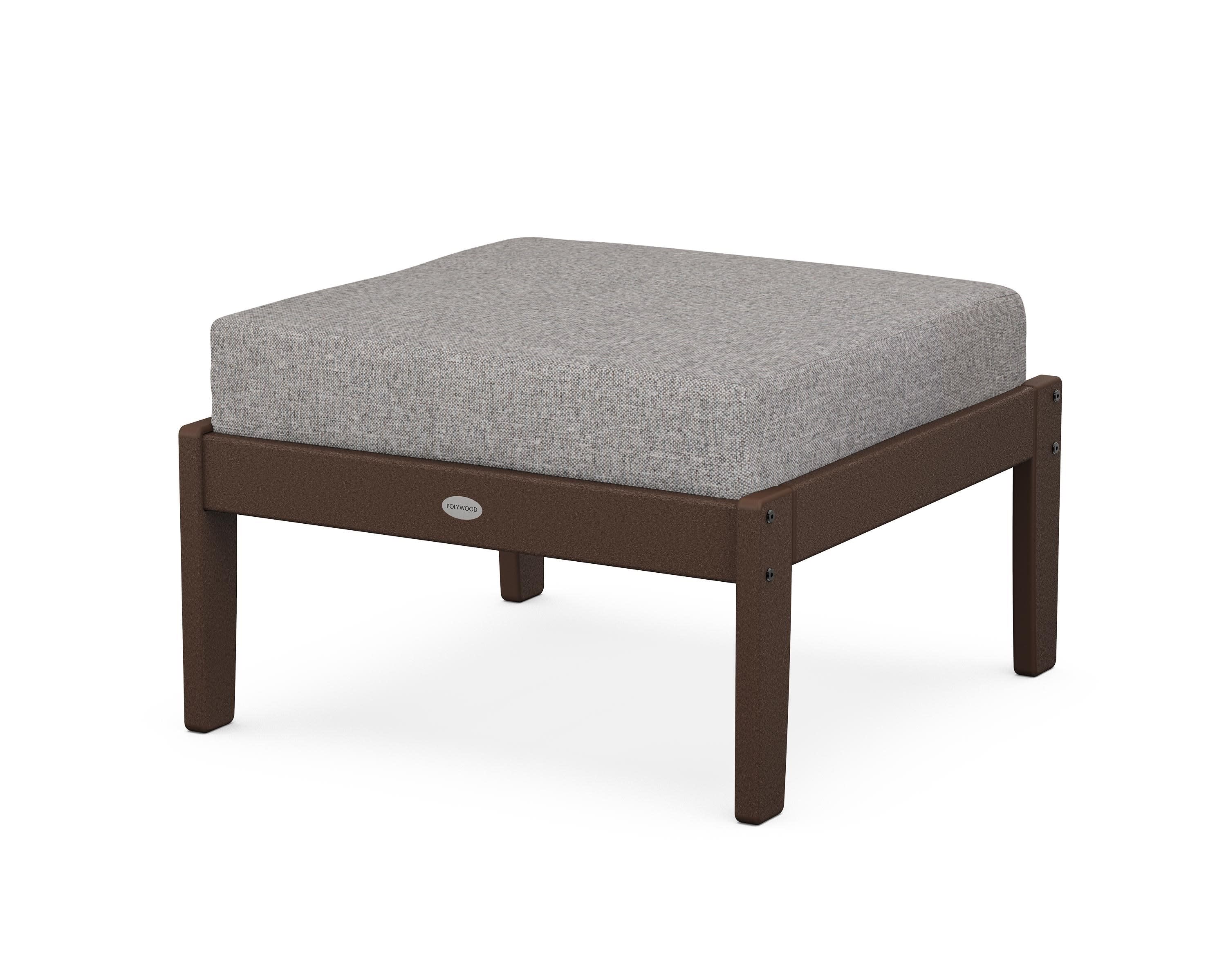 Braxton Deep Seating Ottoman in Mahogany / Grey Mist