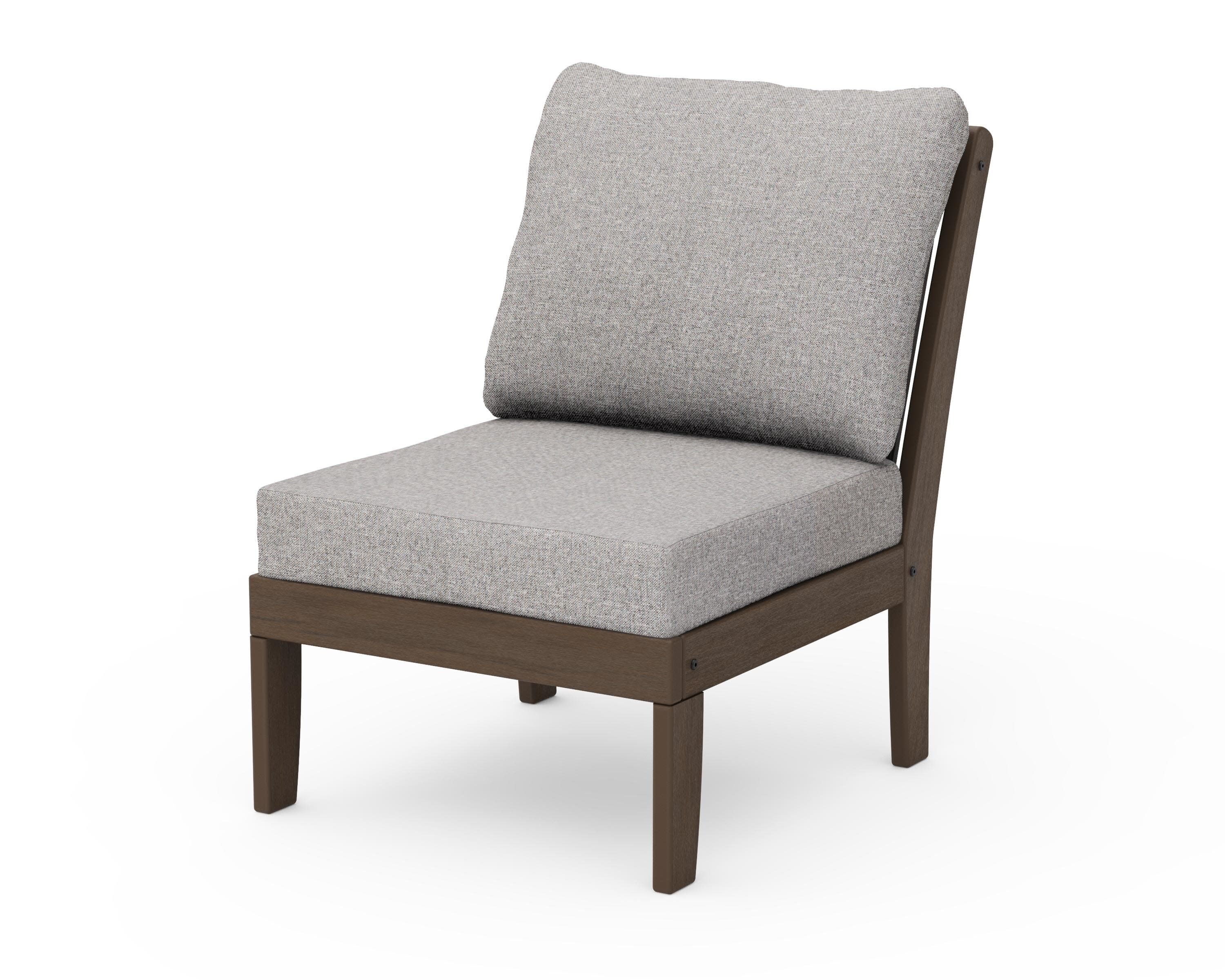 Braxton Modular Armless Chair in Kona / Grey Mist
