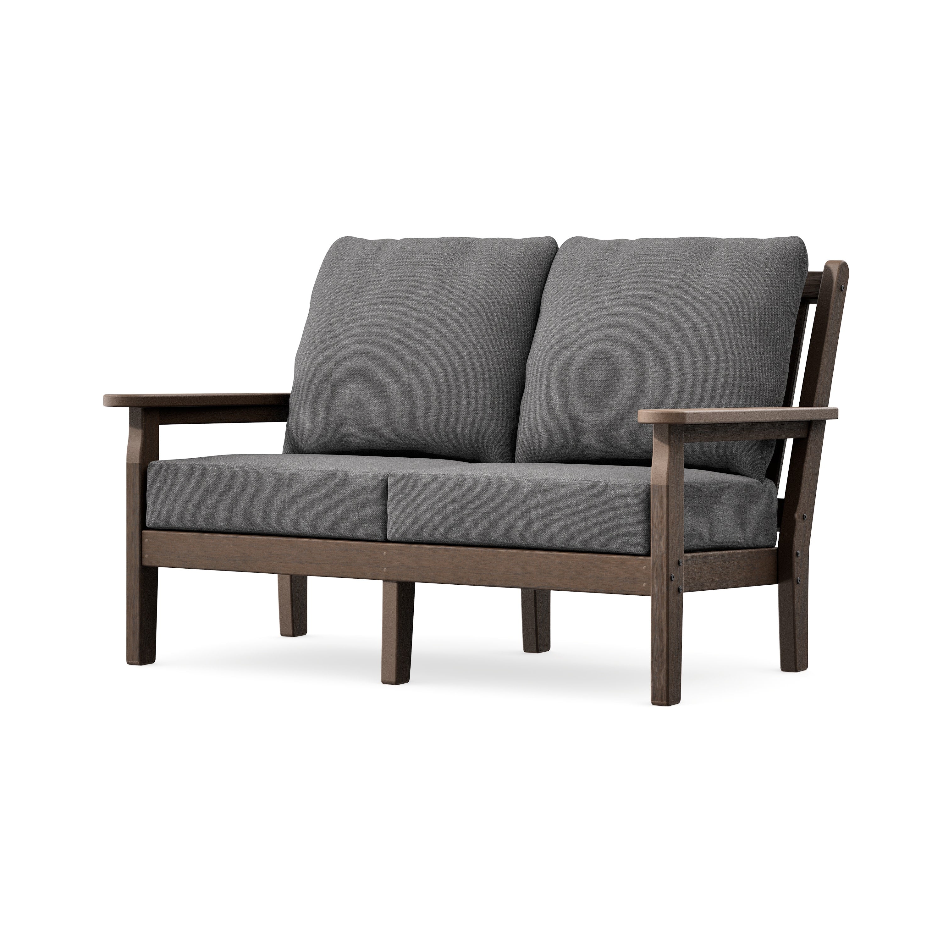 Chippendale Deep Seating Loveseat in Kona / Ash Charcoal
